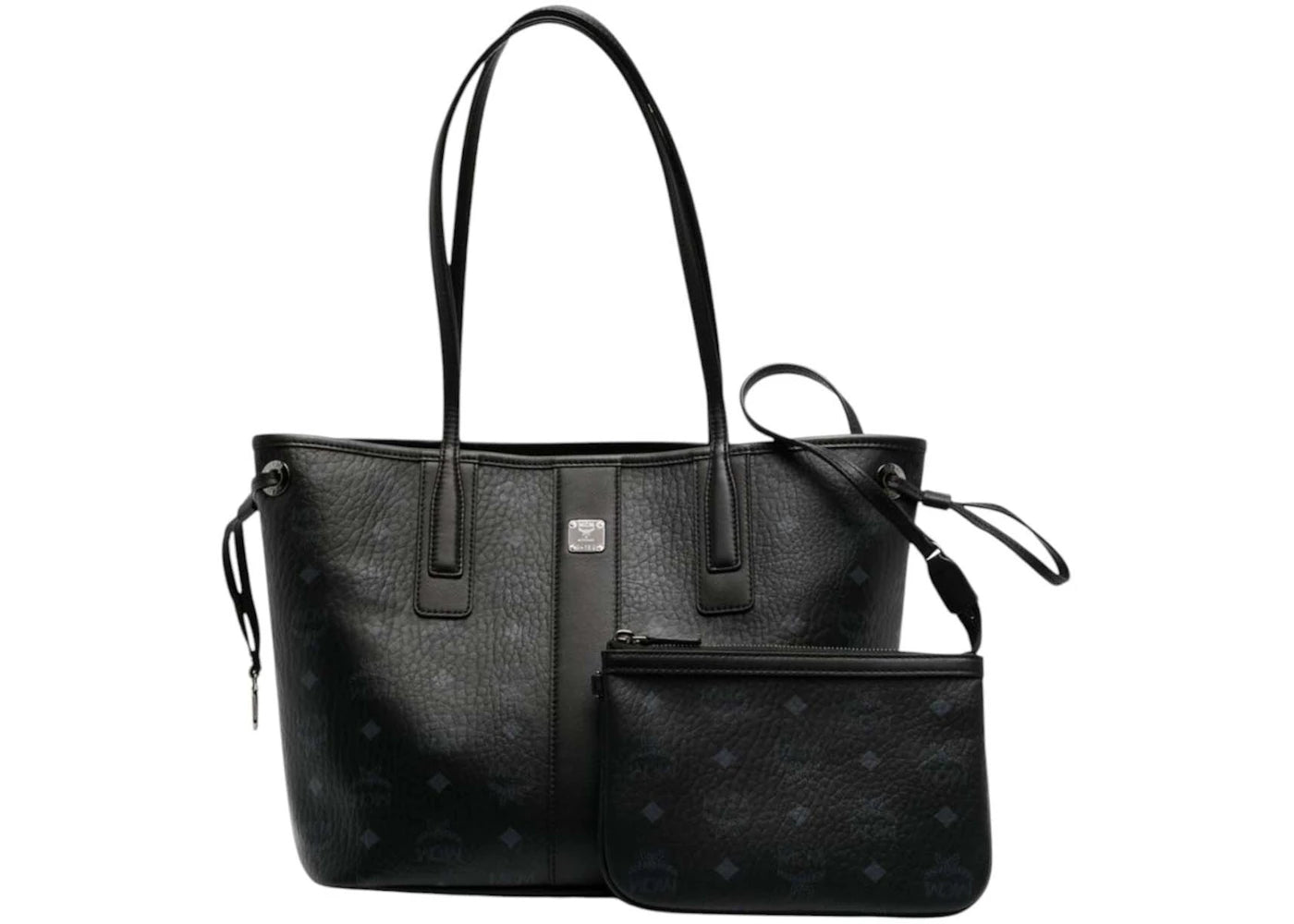 Mcm Liz Reversible Visetos Small Tote Bag Black
