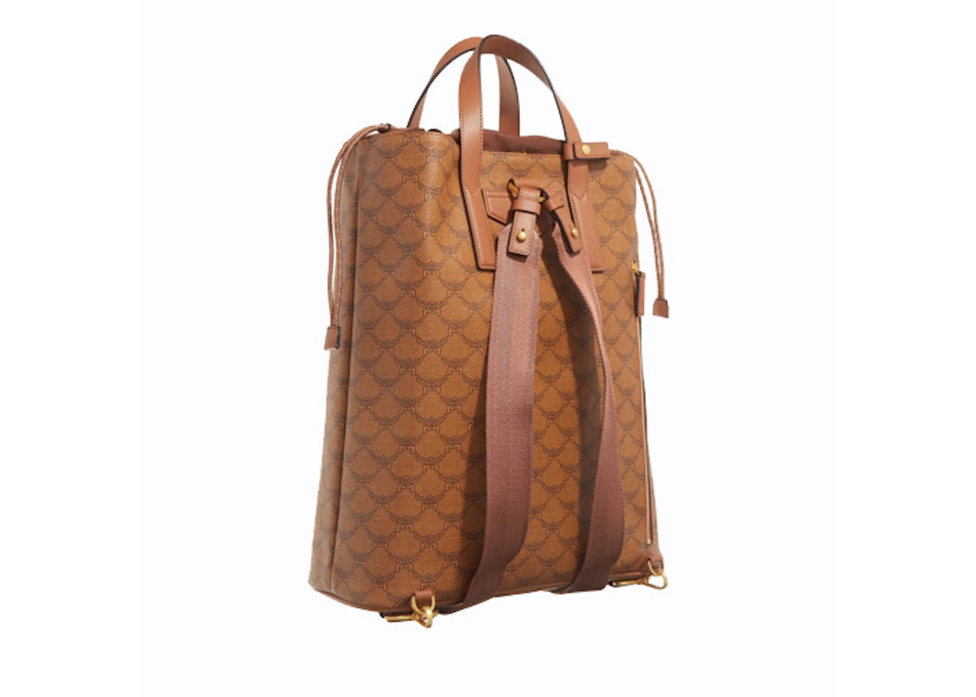 mcm medium himmel drawstring lauretos backpack brown/black