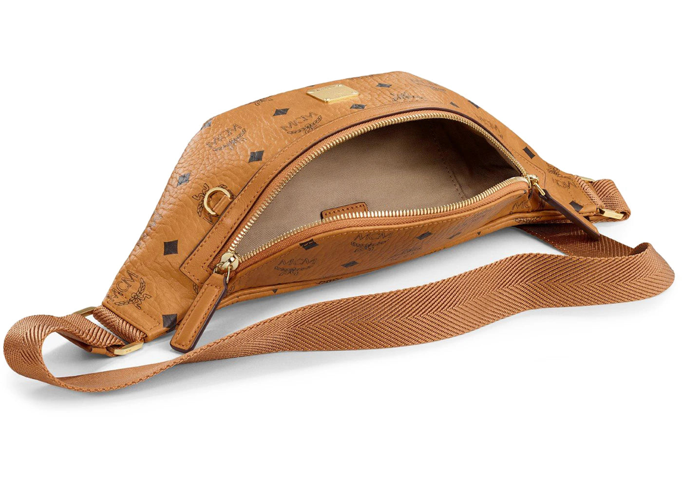 Mcm Slim Fursten Belt Bag Small Visetos Cognac