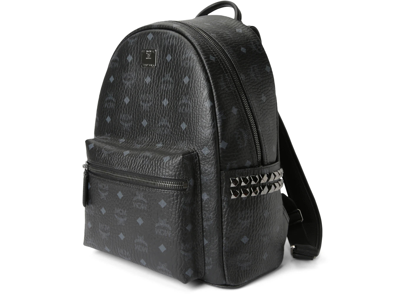 mcm stark backpack visetos side studs small/medium black