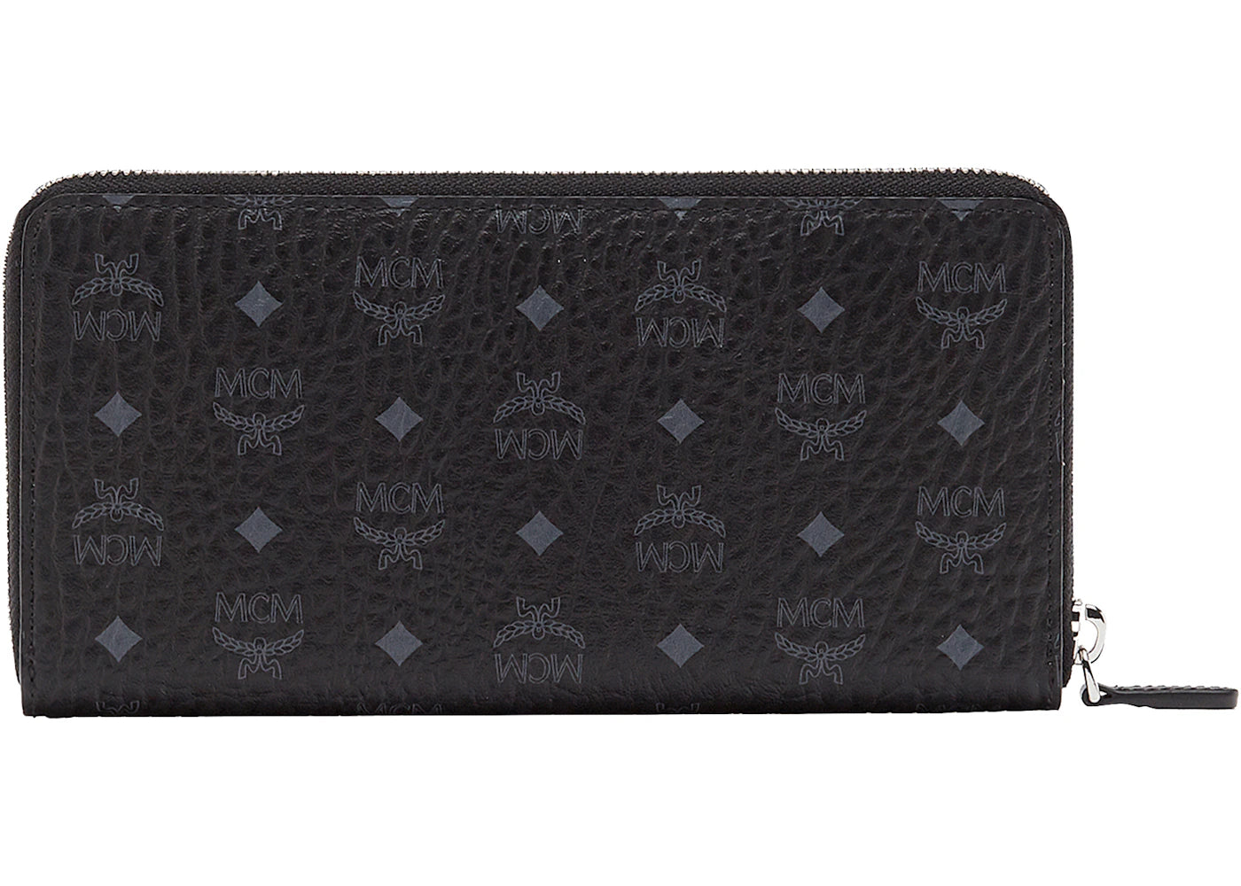 Mcm Zip Around Wallet Visetos Large Black