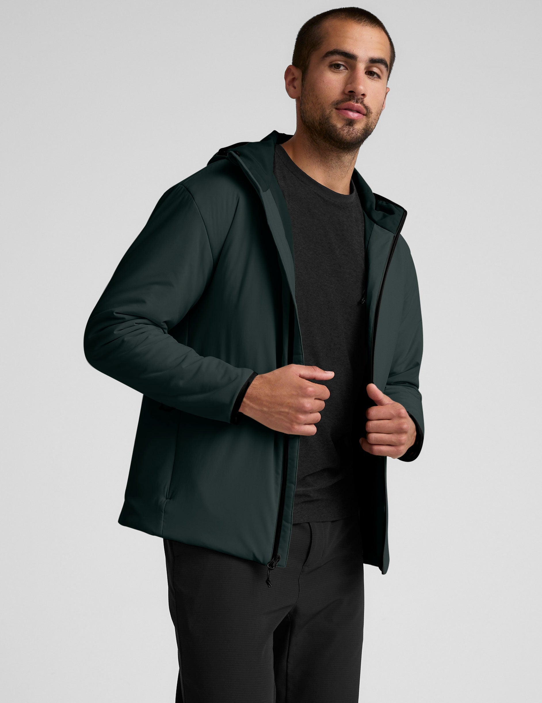 Beyond Yoga In Flight Insulated Mens Hooded Jacket