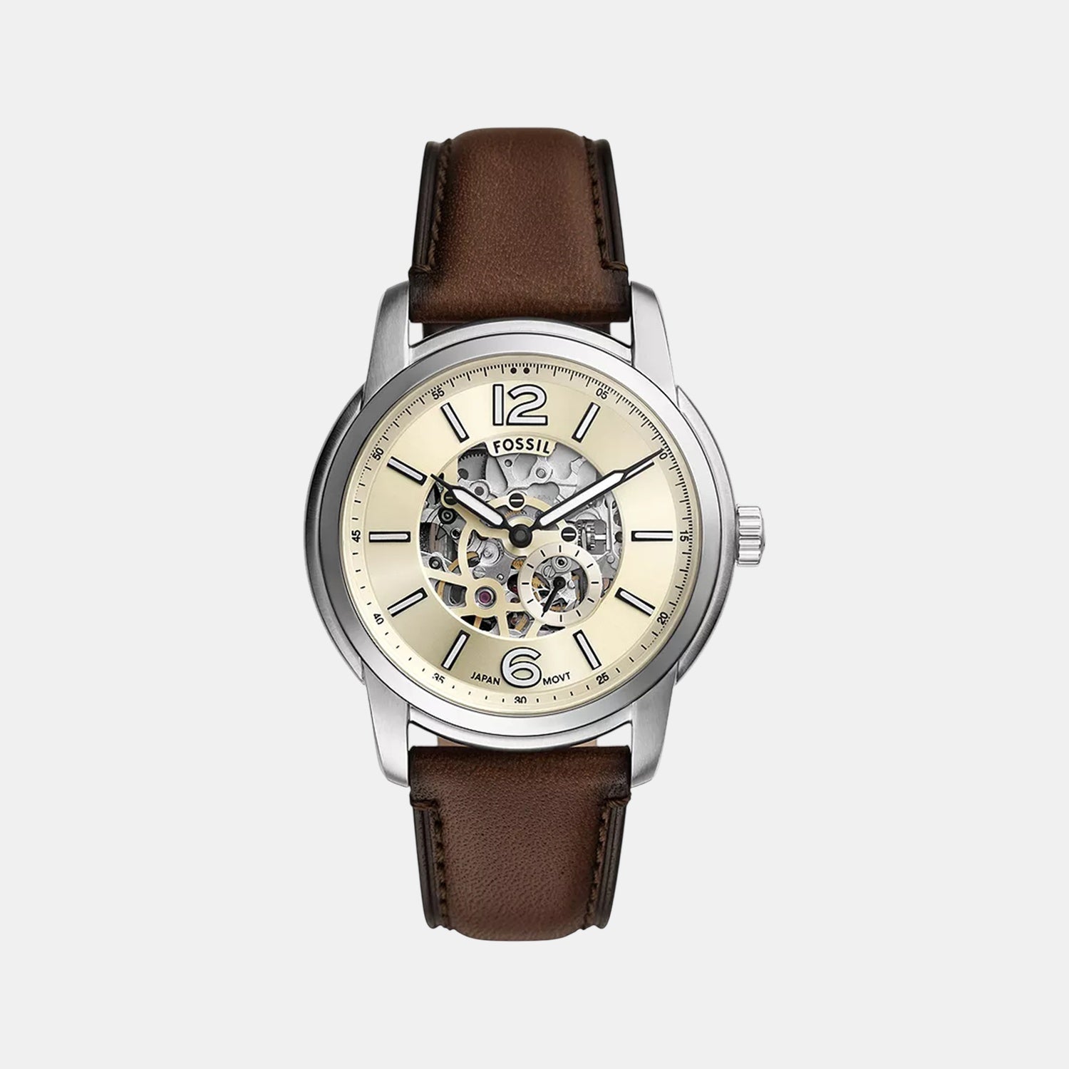Fossil Fossil Heritage Men Automatic Cream Dial Analog Leather Watch Me3264