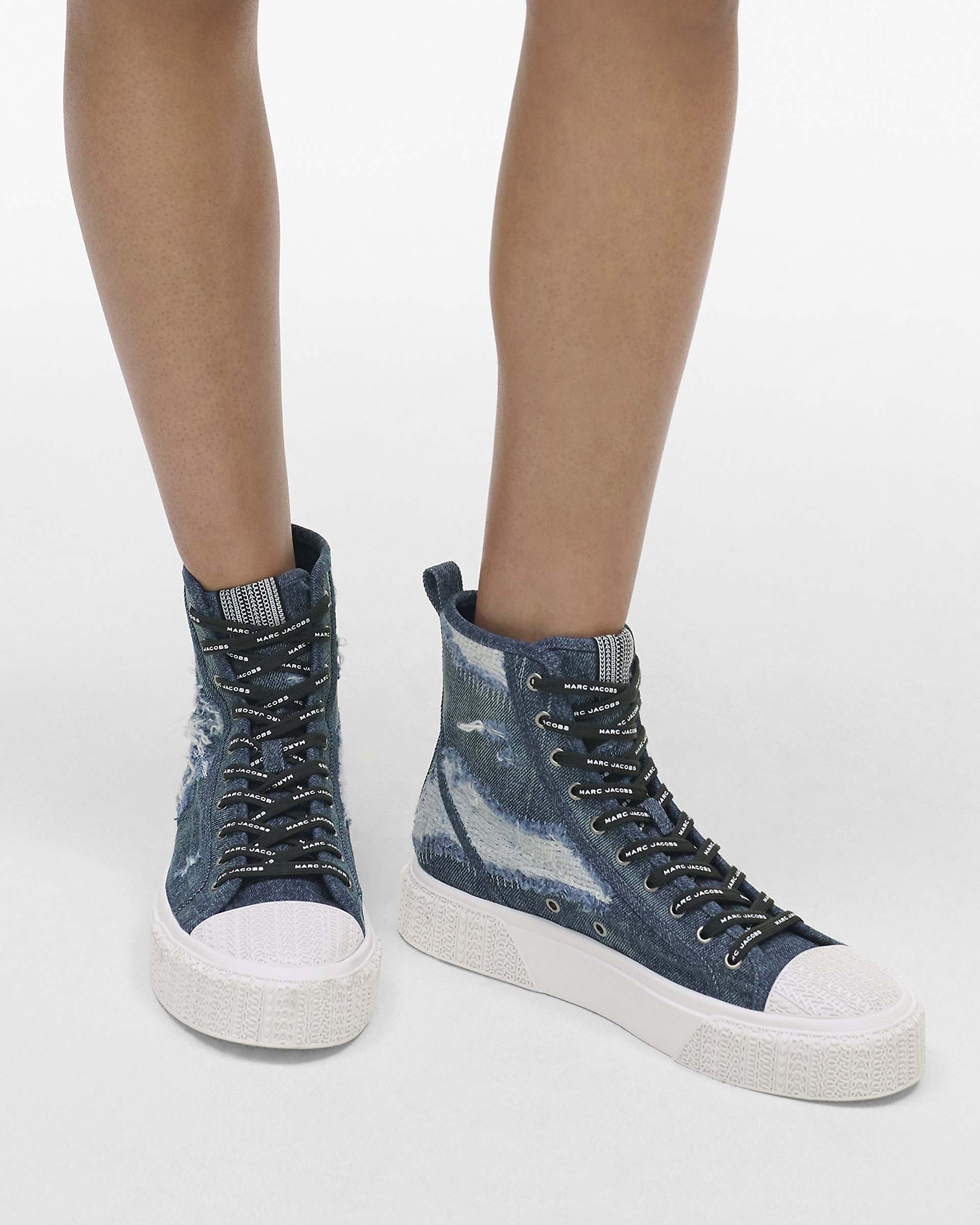 Marc Jacobs Marc Jacobs The Rip And Repair Denim High Top Sneaker Punk Indigo Punk Indigo