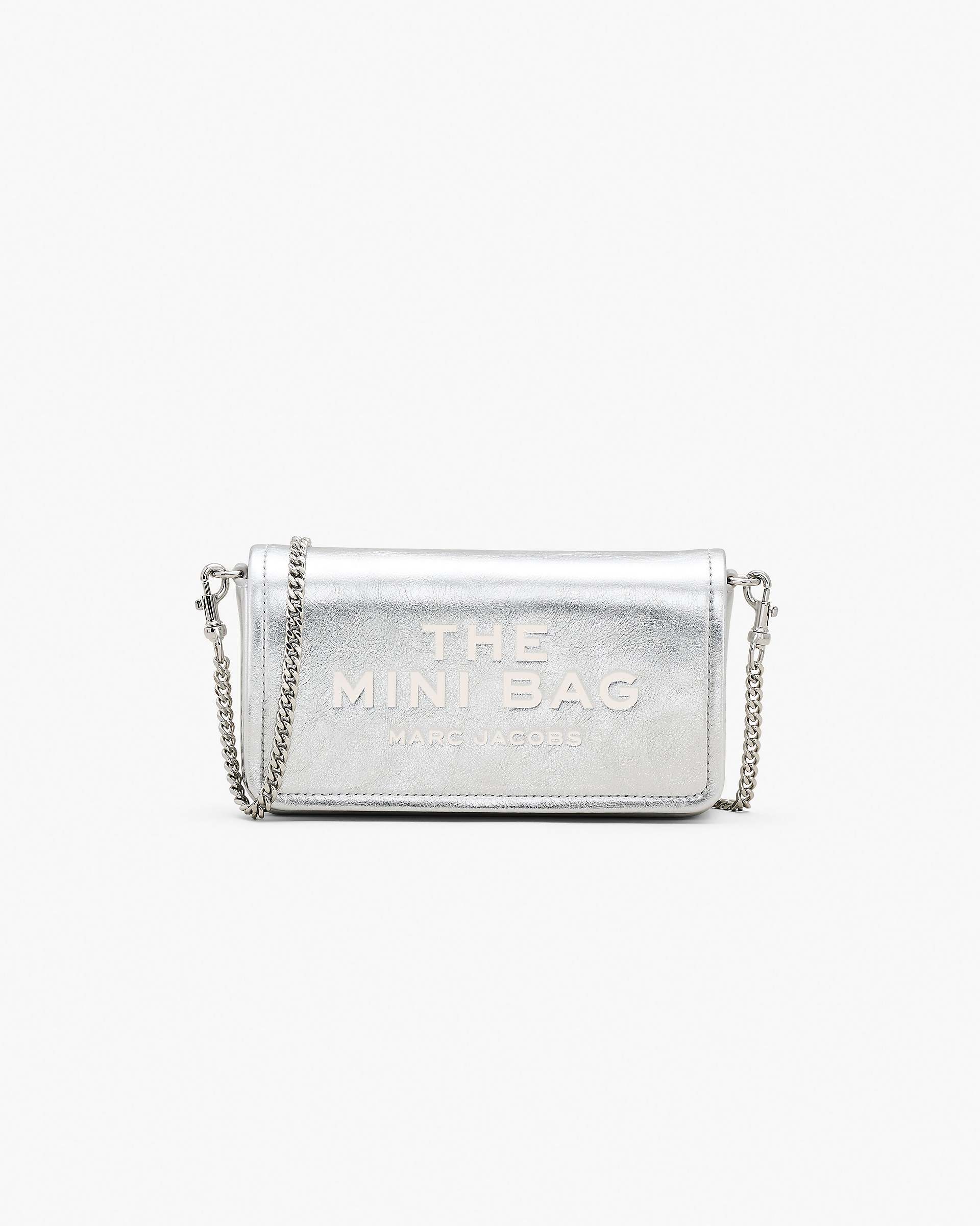 Marc Jacobs Marc Jacobs The Metallic Leather Chain Mini Bag Silver Silver