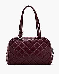 Marc Jacobs The Quilted Leather Dual Satchel Dark Plum