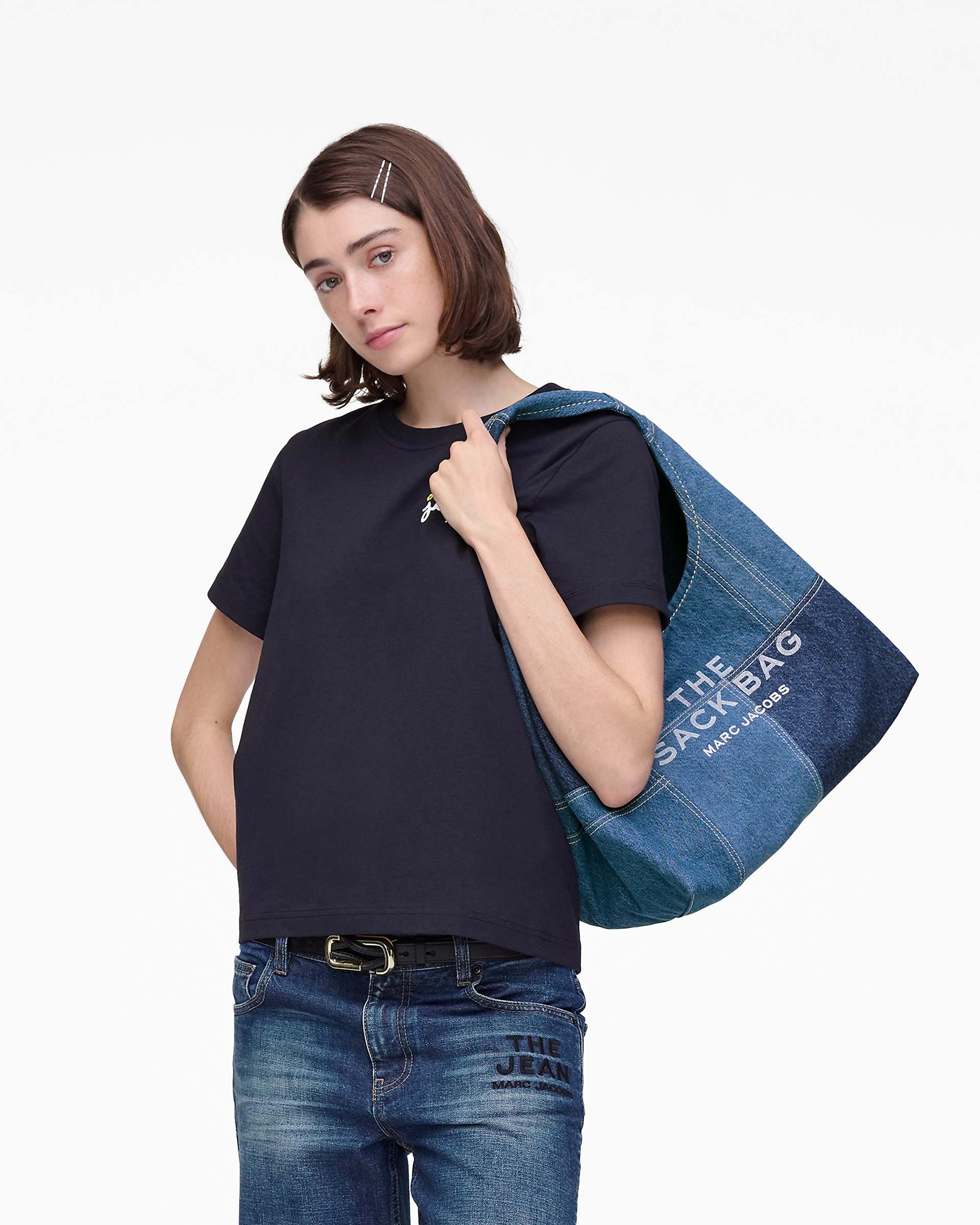Marc Jacobs Marc Jacobs The Patchwork Denim Sack Bag Blue Denim Blue Denim