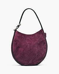 Marc Jacobs The Suede Large Dual Hobo Dark Plum