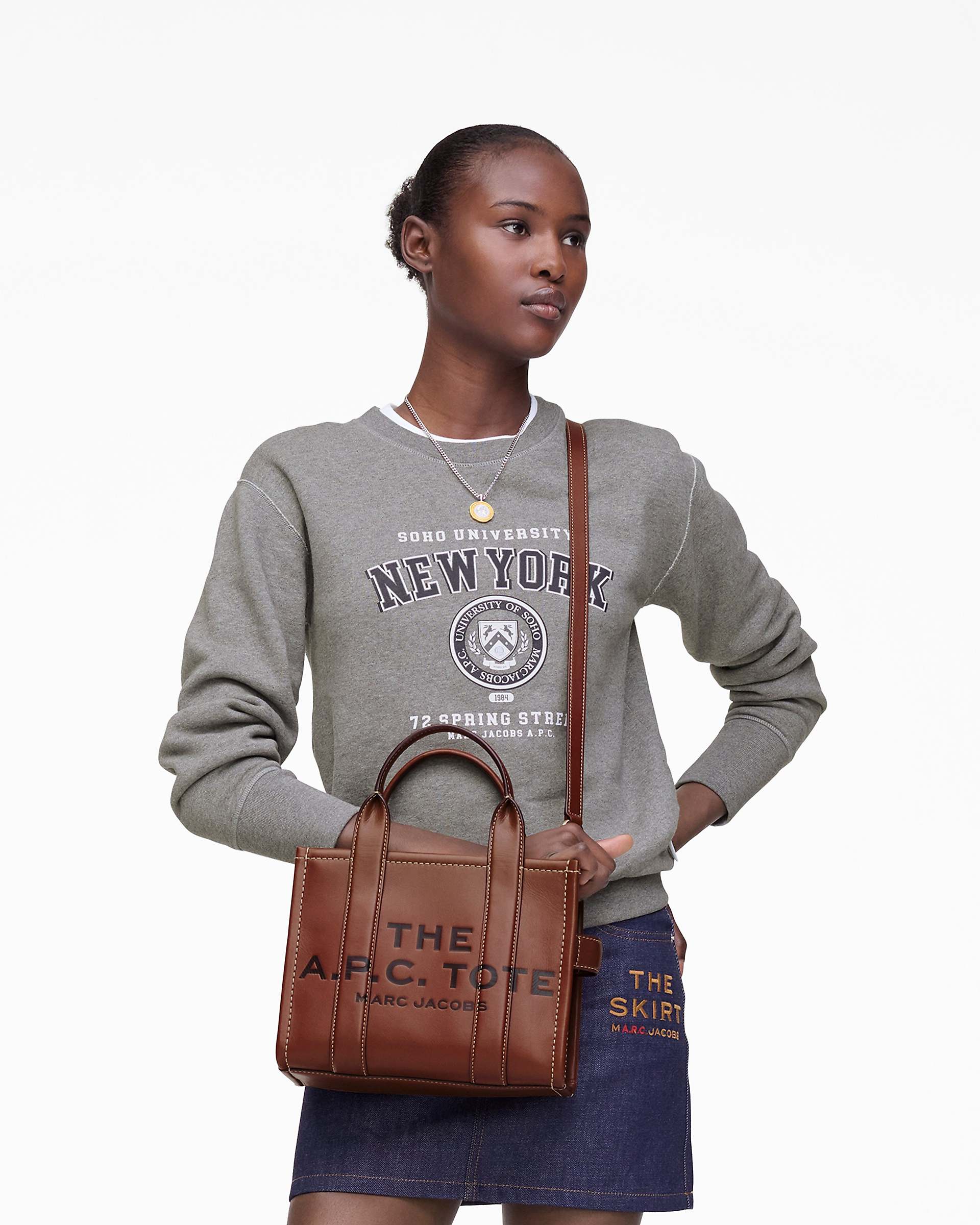 Marc Jacobs Marc Jacobs The A.P.C. X Marc Jacobs Leather Small Tote Bag Hazelnut Hazelnut