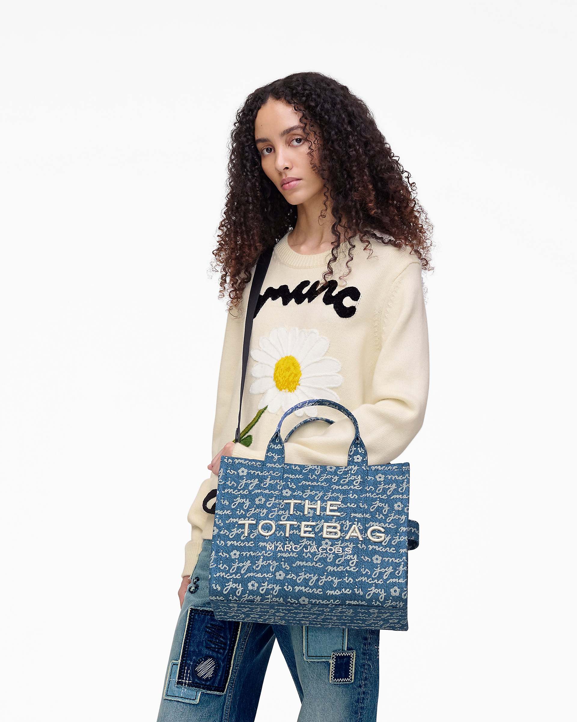 Marc Jacobs Marc Jacobs The Joy Denim Medium Tote Bag Indigo Multi Indigo Multi
