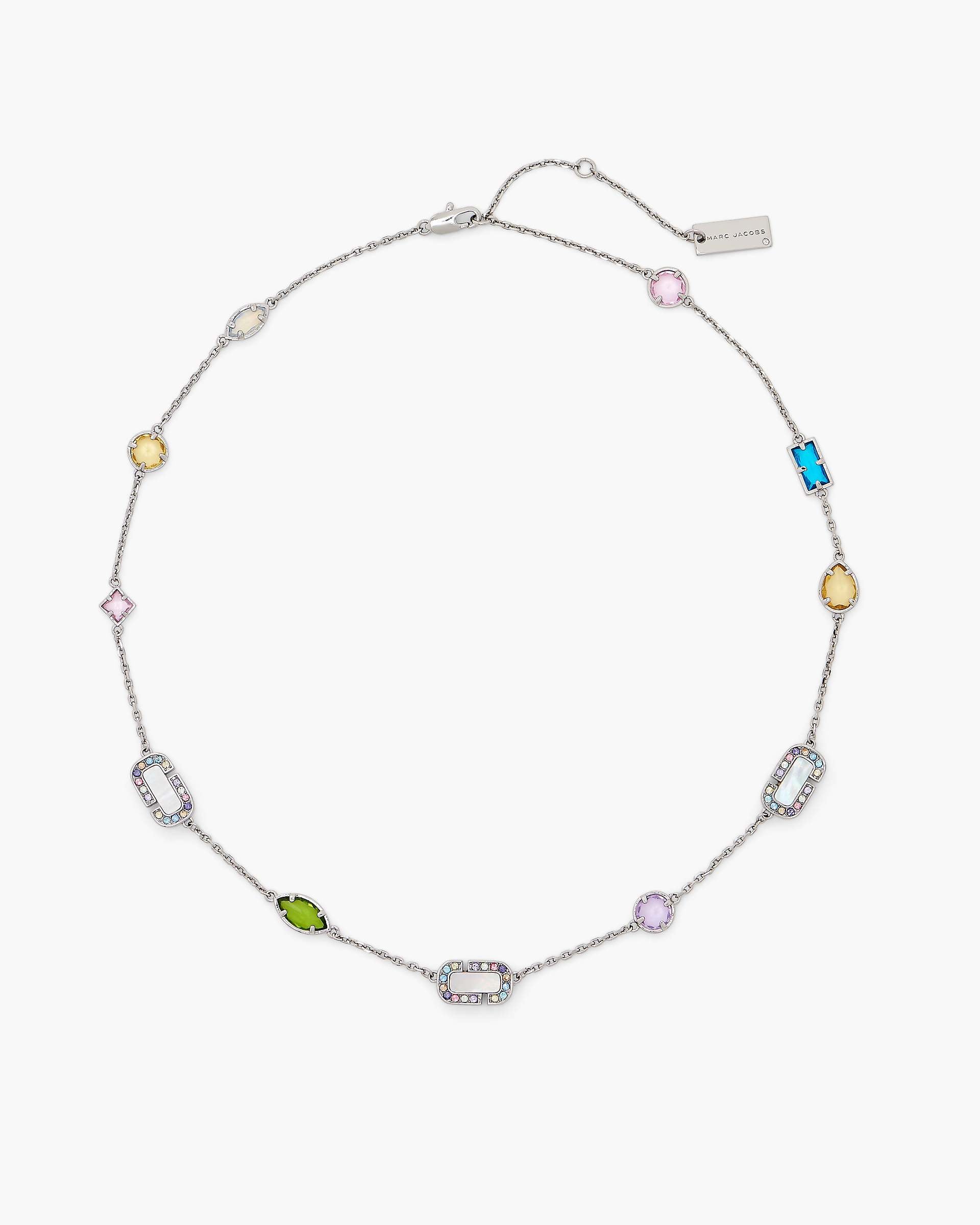 Marc Jacobs Marc Jacobs The J Marc Luxe Gem Station Necklace Silver/Multi Silver/multi