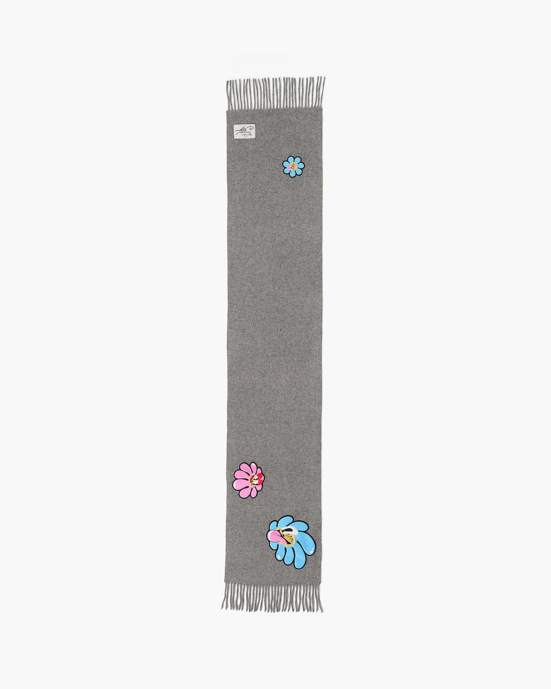 Marc Jacobs Marc Jacobs Hattie Stewart X Marc Jacobs Daisy Wool Scarf Grey Multi Grey Multi