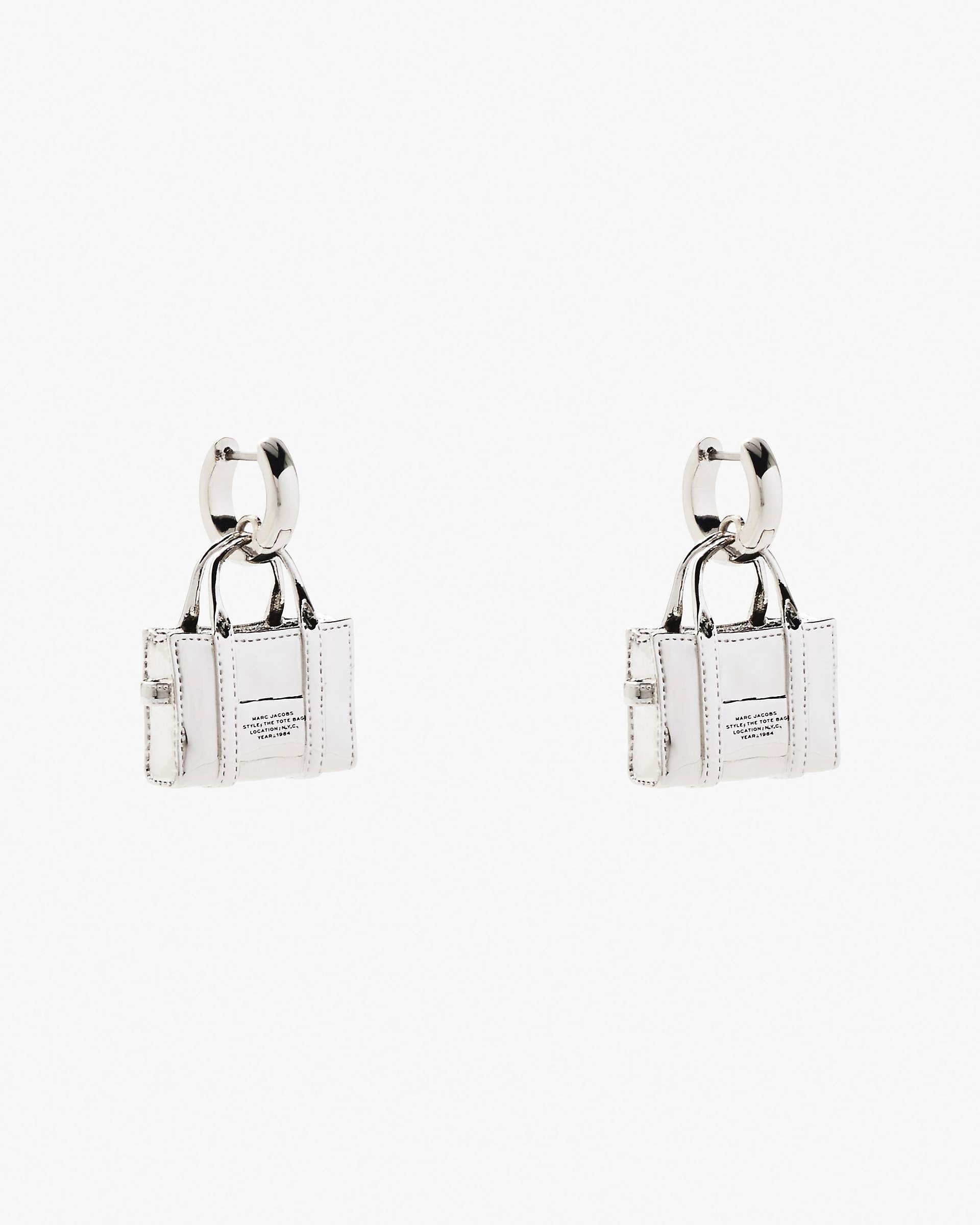 Marc Jacobs Marc Jacobs The Tote Bag Earrings Light Antique Silver Light Antique Silver