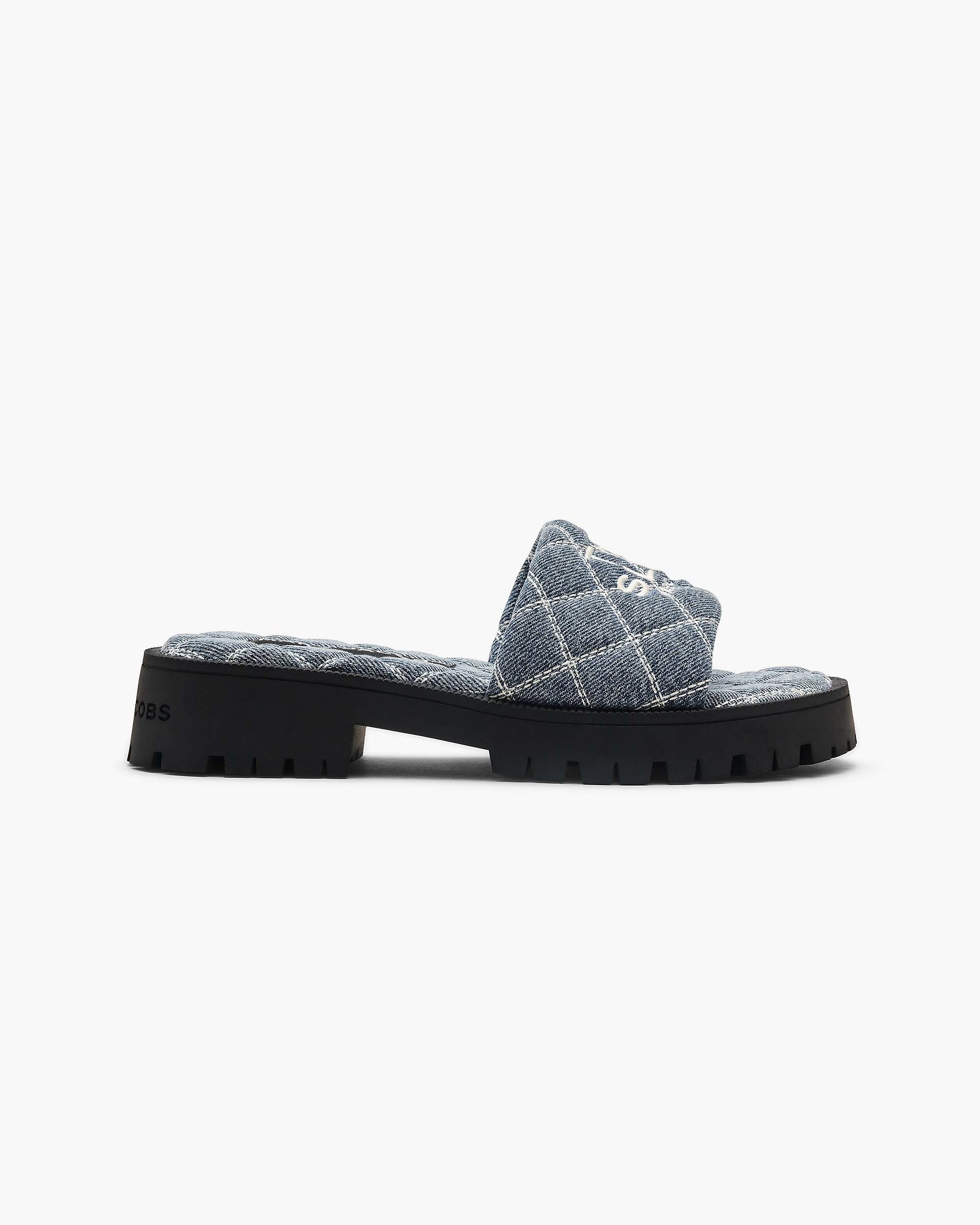Marc Jacobs Marc Jacobs The Quilted Denim Lug Sole Slide Light Wash Indigo Light Wash Indigo