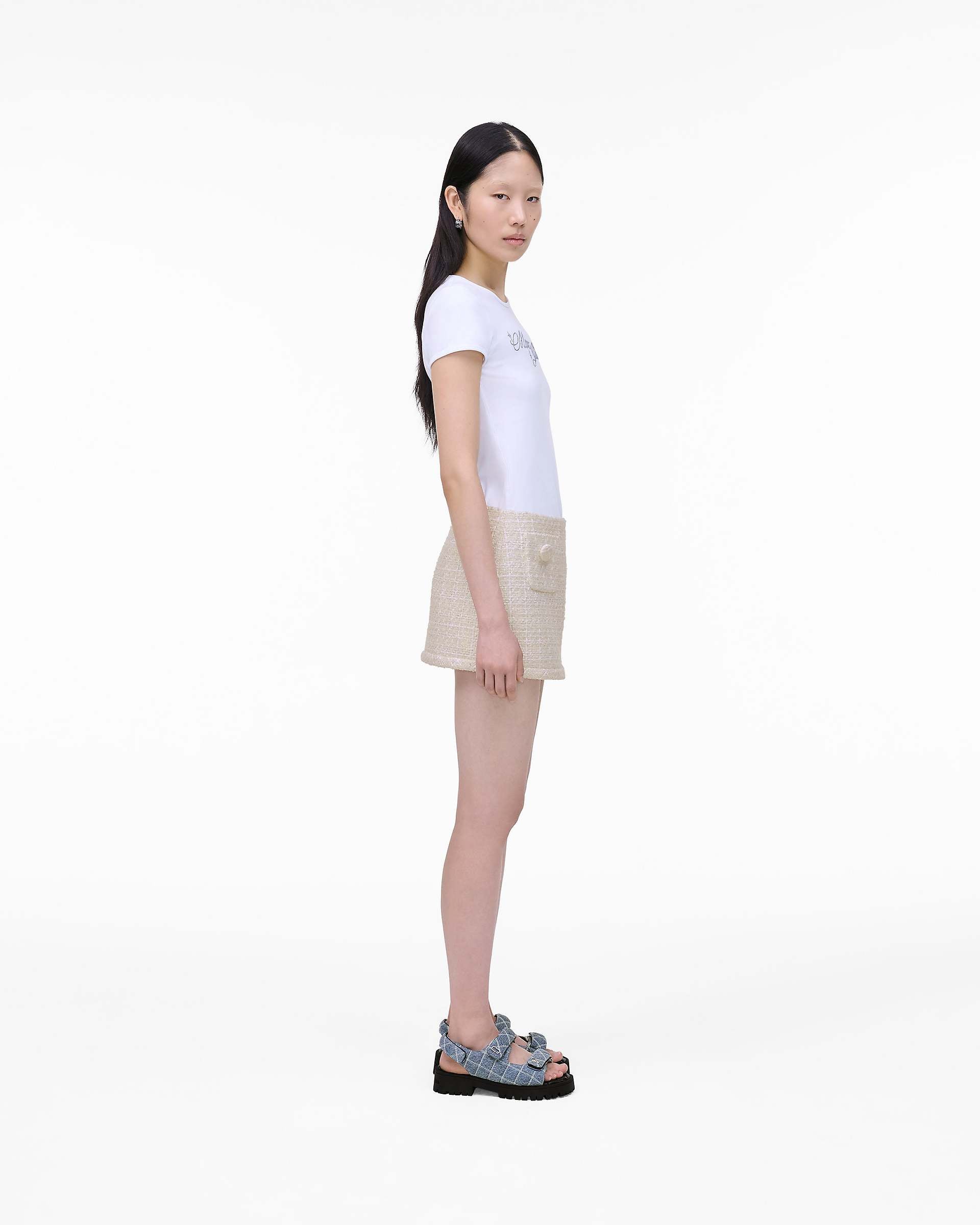 Marc Jacobs Marc Jacobs The Quilted Denim Sunny Sandal Light Wash Indigo Light Wash Indigo