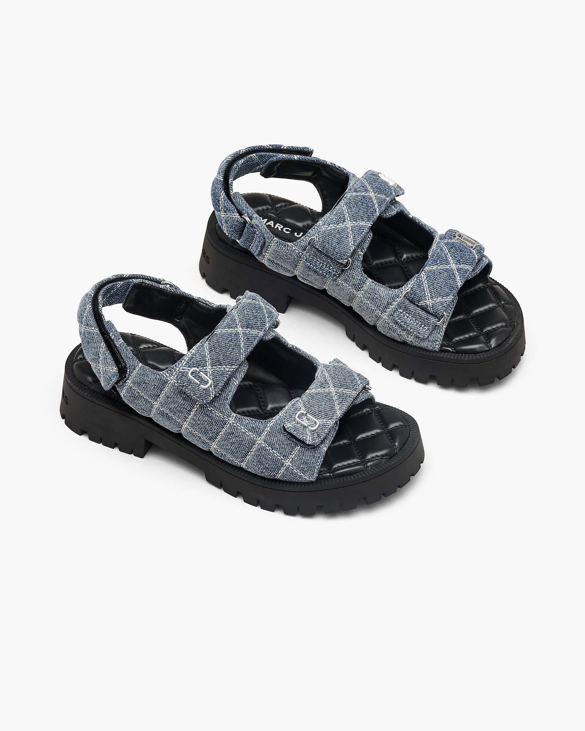 Marc Jacobs Marc Jacobs The Quilted Denim Sunny Sandal Light Wash Indigo Light Wash Indigo