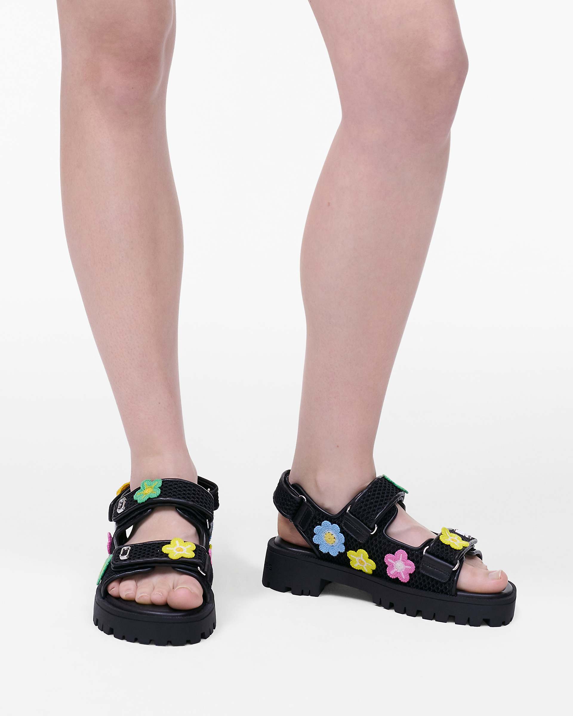 Marc Jacobs Marc Jacobs The Daisy Crochet Sunny Sandal Black Multi Black Multi