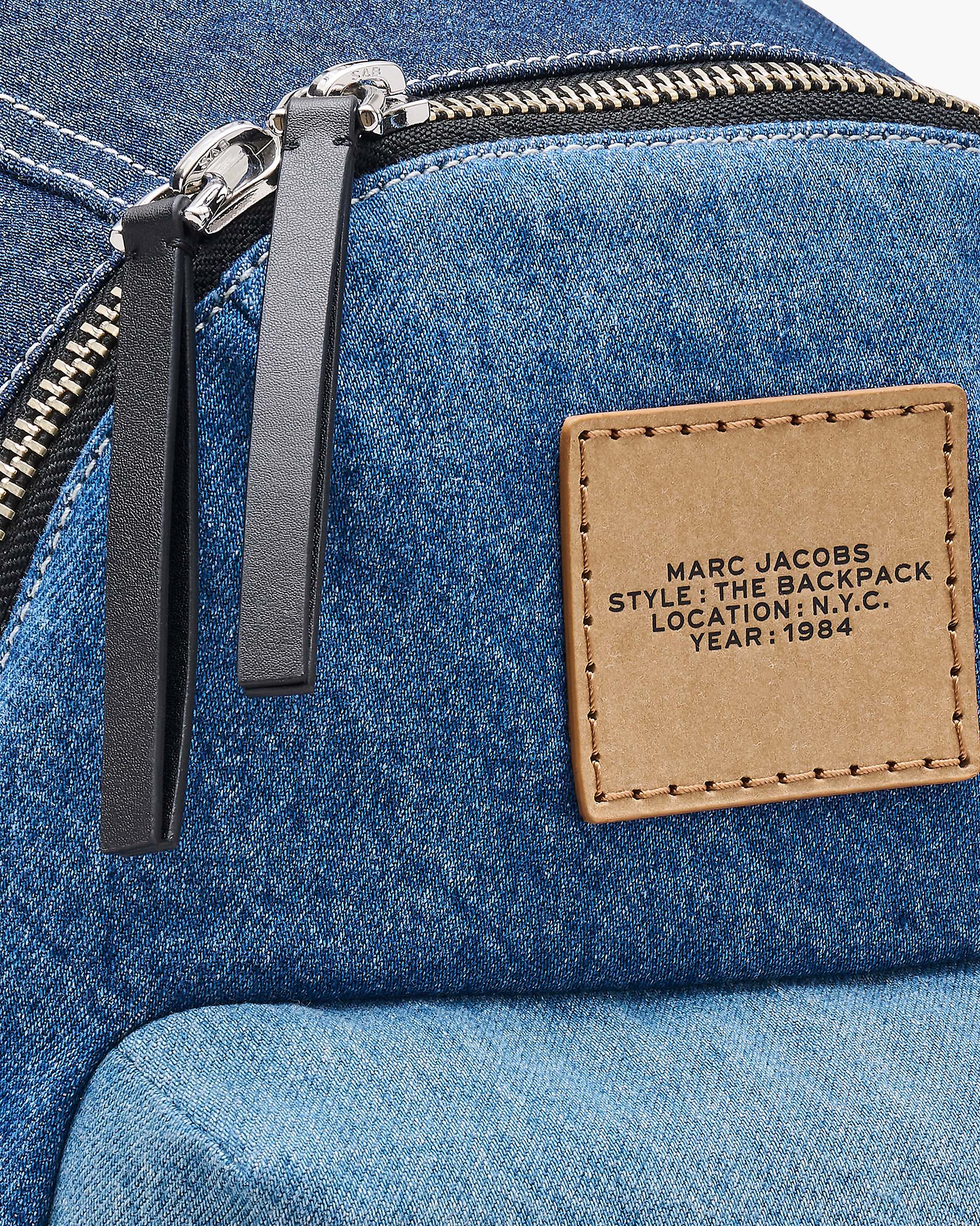 Marc Jacobs Marc Jacobs The Biker Colorblock Denim Large Backpack Indigo Multi Indigo Multi