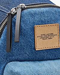 Marc Jacobs The Biker Colorblock Denim Large Backpack Indigo Multi