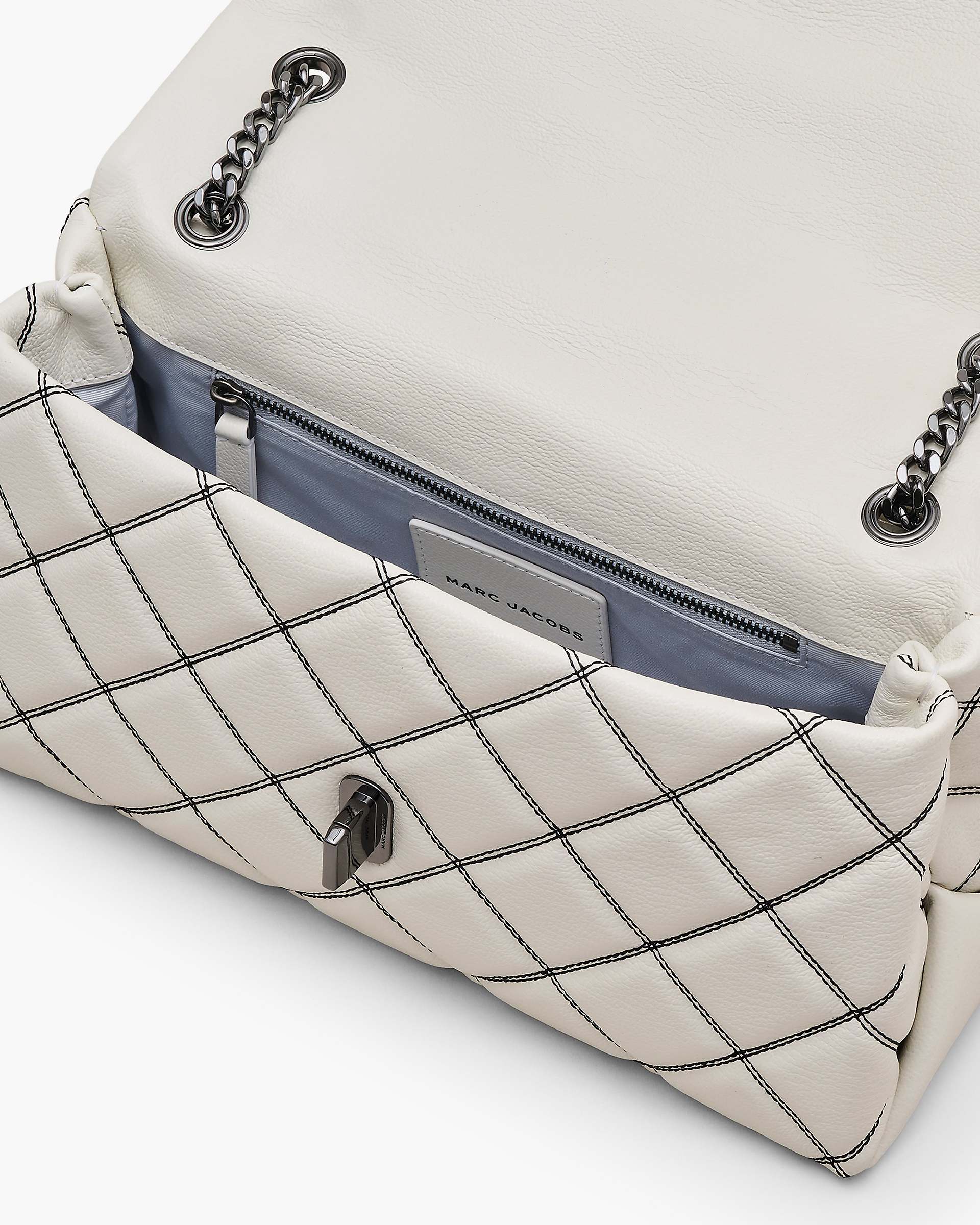 Marc Jacobs Marc Jacobs The Bi-Color Quilted Dual Convertible Shoulder Bag White/Black White/black