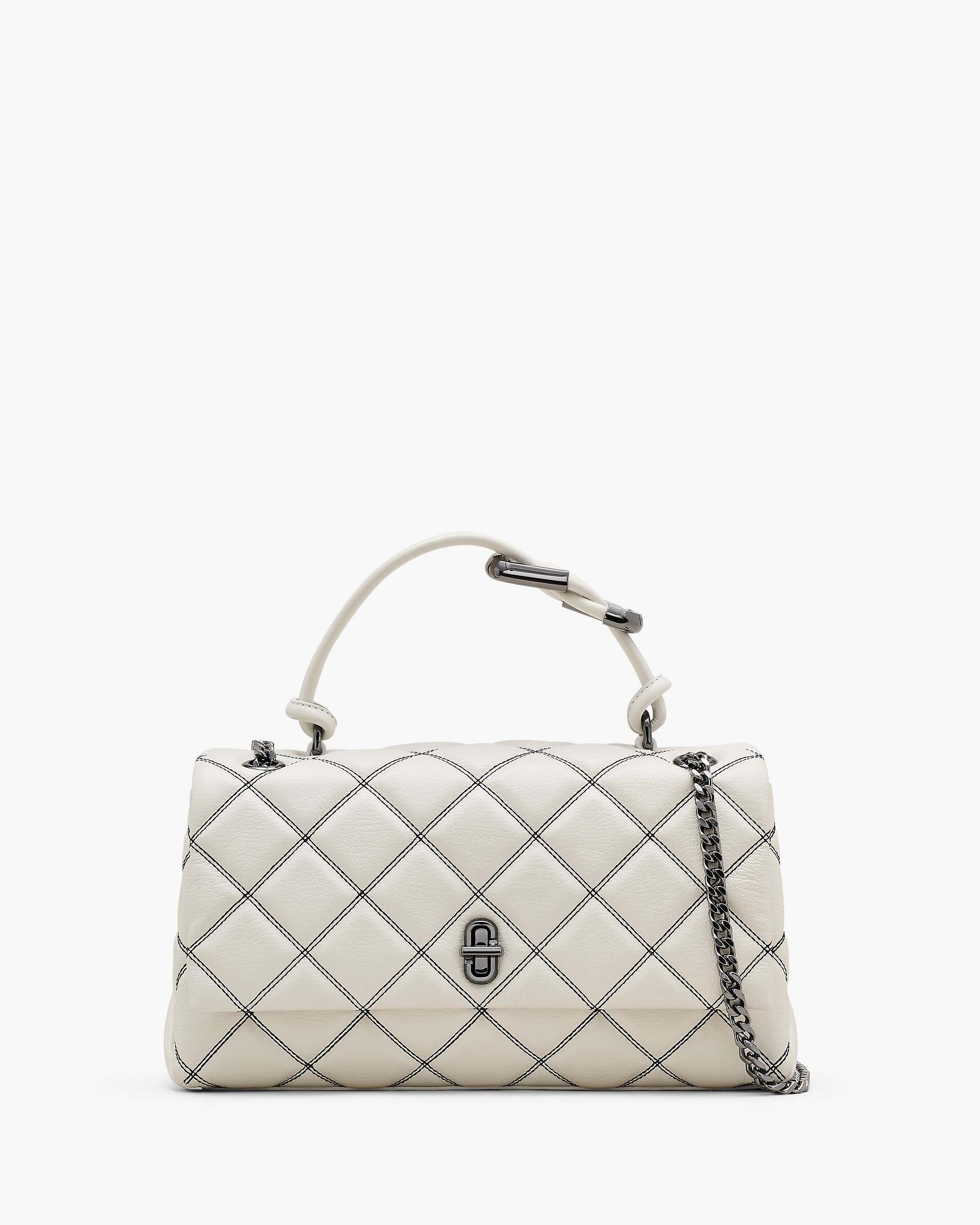 Marc Jacobs Marc Jacobs The Bi-Color Quilted Dual Convertible Shoulder Bag White/Black White/black