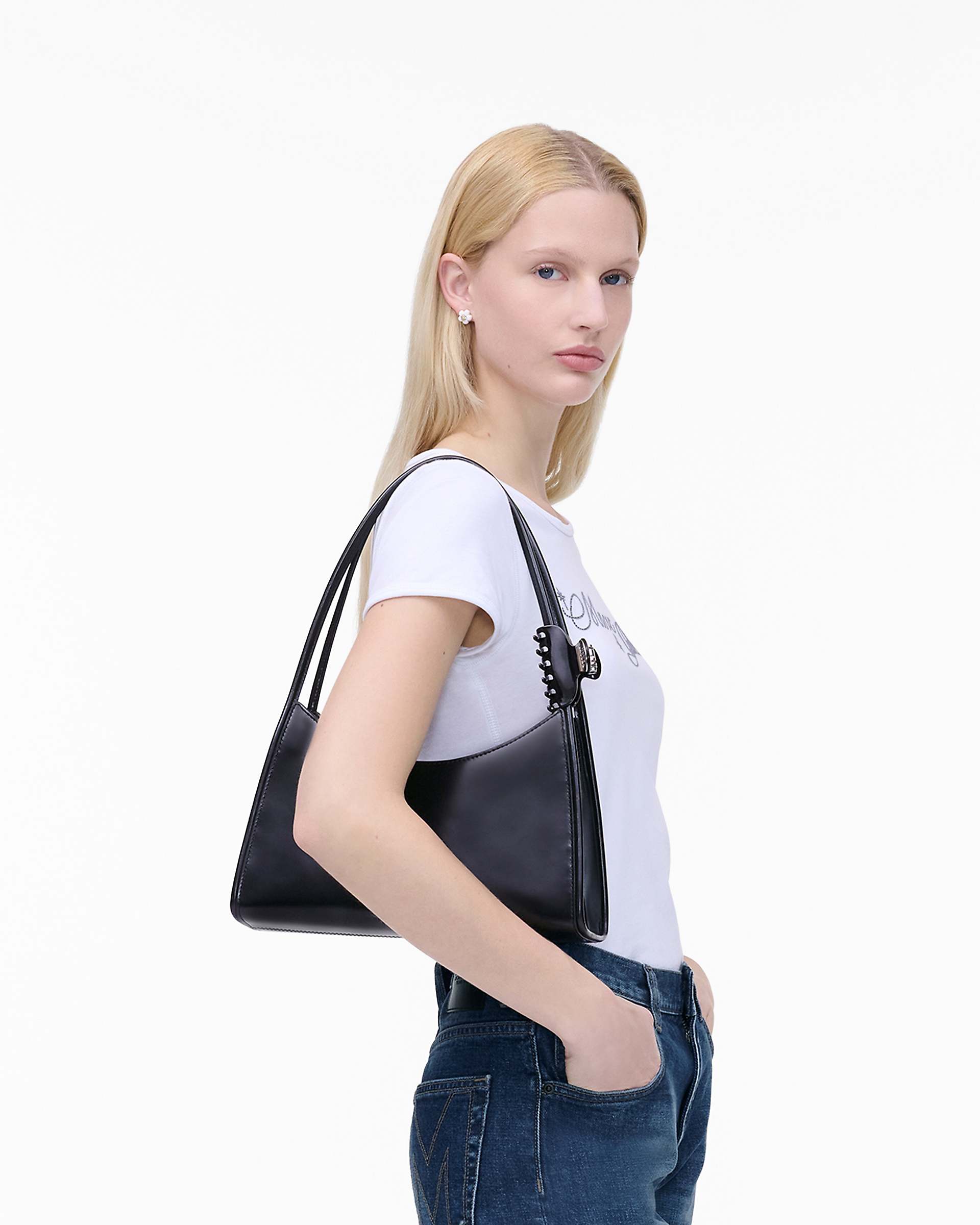 Marc Jacobs Marc Jacobs The Glam Claw Clip Shoulder Bag Black Black