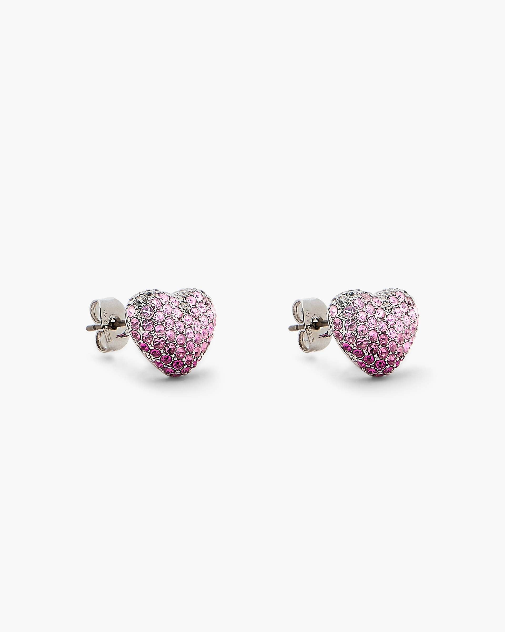 Marc Jacobs Marc Jacobs The Heart Balloon Pave Earrings Silver/Rose Silver/rose