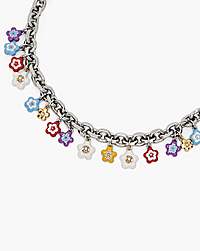Marc Jacobs The Wild Daisy Necklace Silver Multi