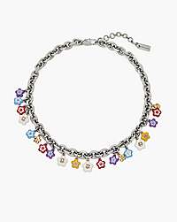 Marc Jacobs The Wild Daisy Necklace Silver Multi