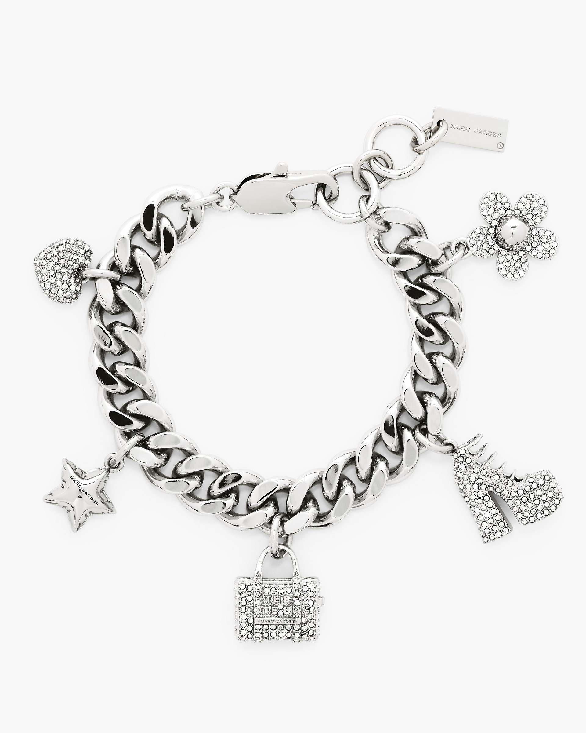 Marc Jacobs Marc Jacobs The Pave Mini Icon Charm Bracelet Silver/Crystal Silver/crystal