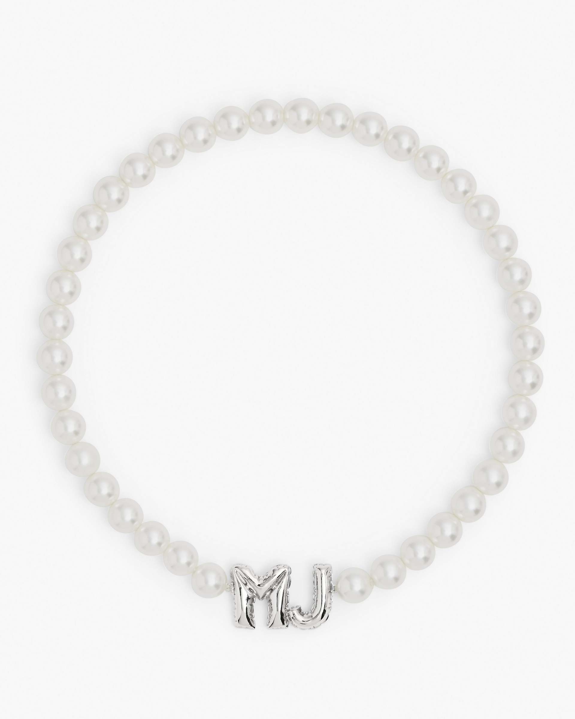 Marc Jacobs Marc Jacobs The Marc Jacobs Balloon Pearl Necklace White/Silver White/silver