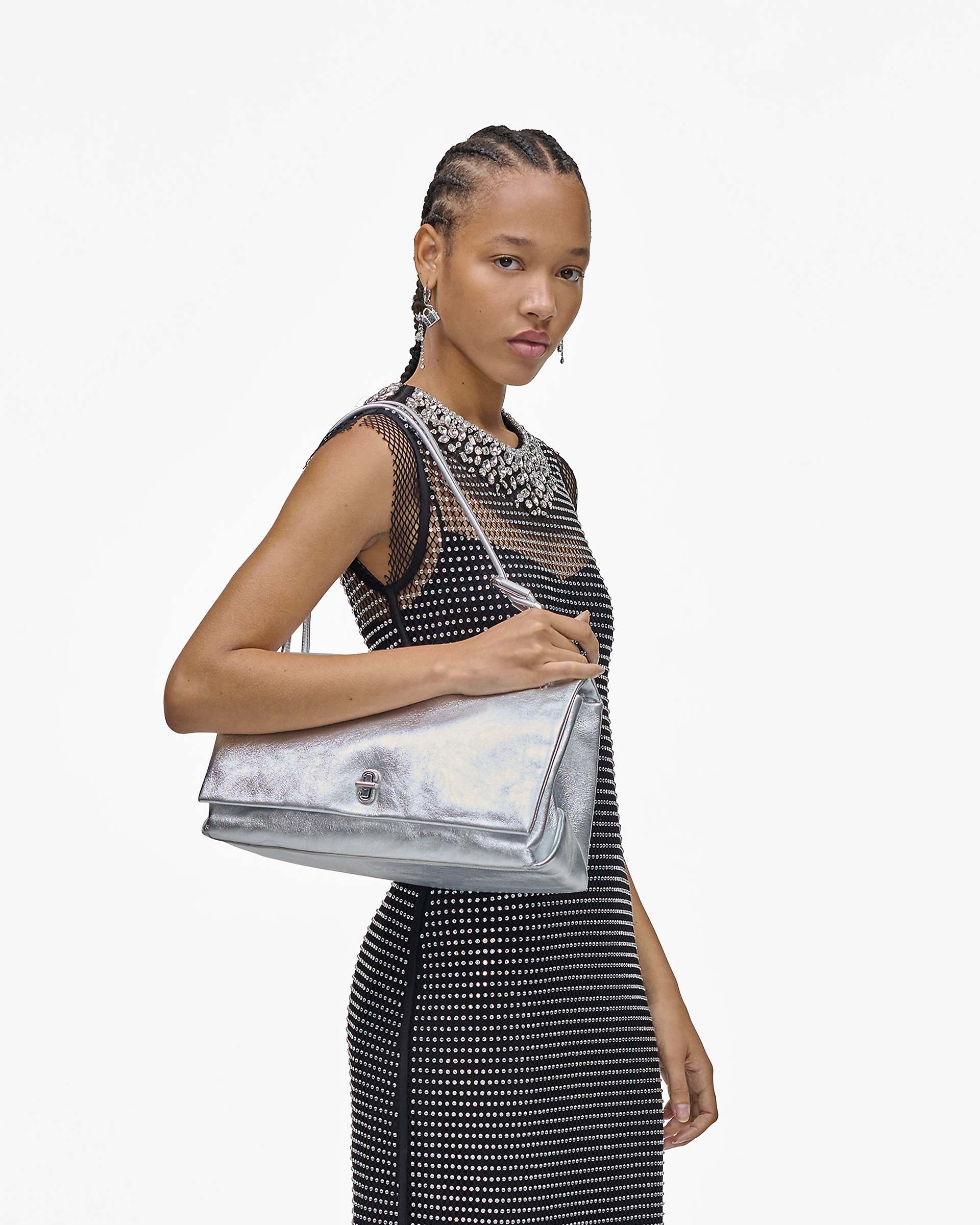 Marc Jacobs Marc Jacobs The Metallic Large Dual Bag Silver Silver
