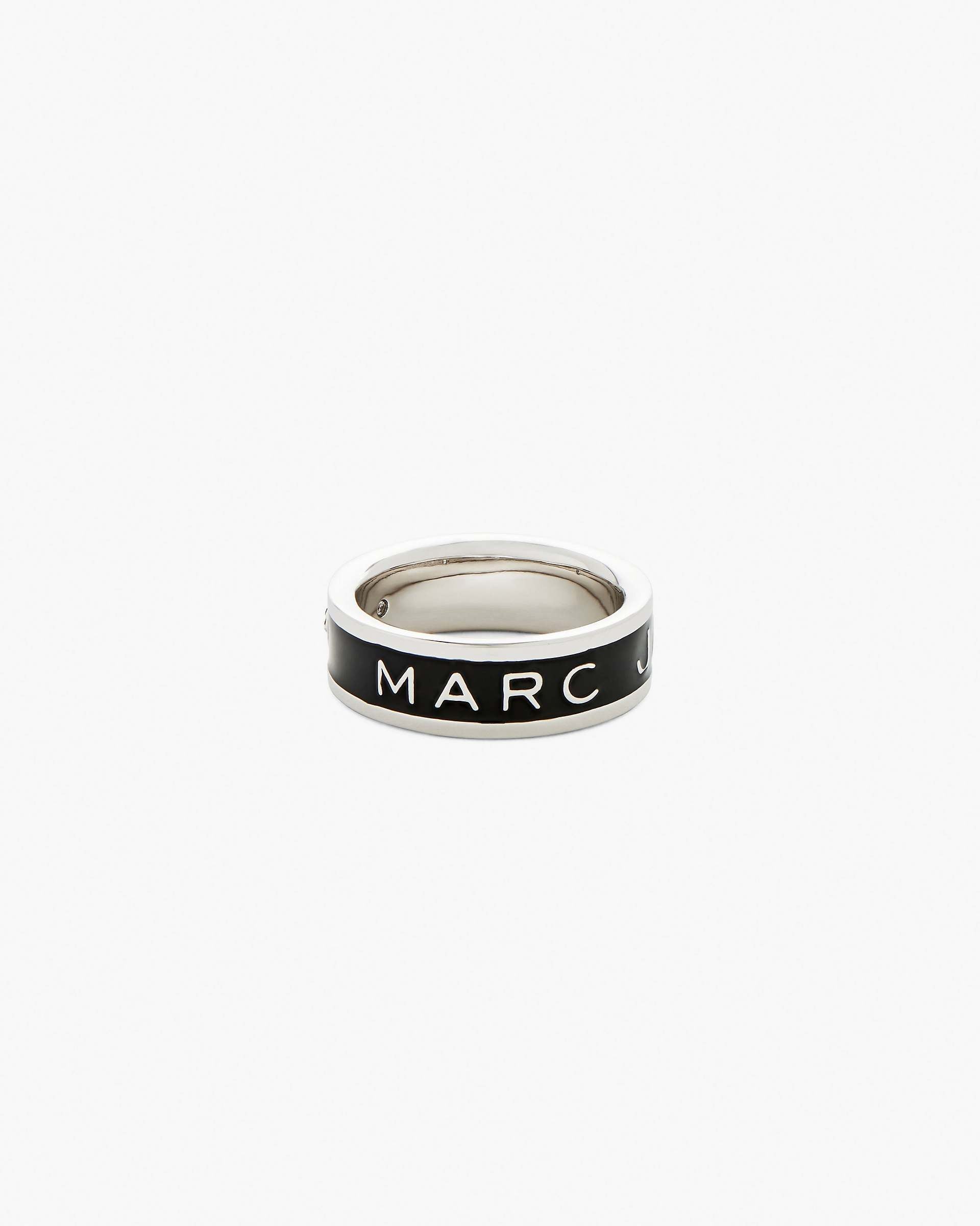 Marc Jacobs Marc Jacobs The Marc Jacobs Enamel Ring Silver/Black Silver/black