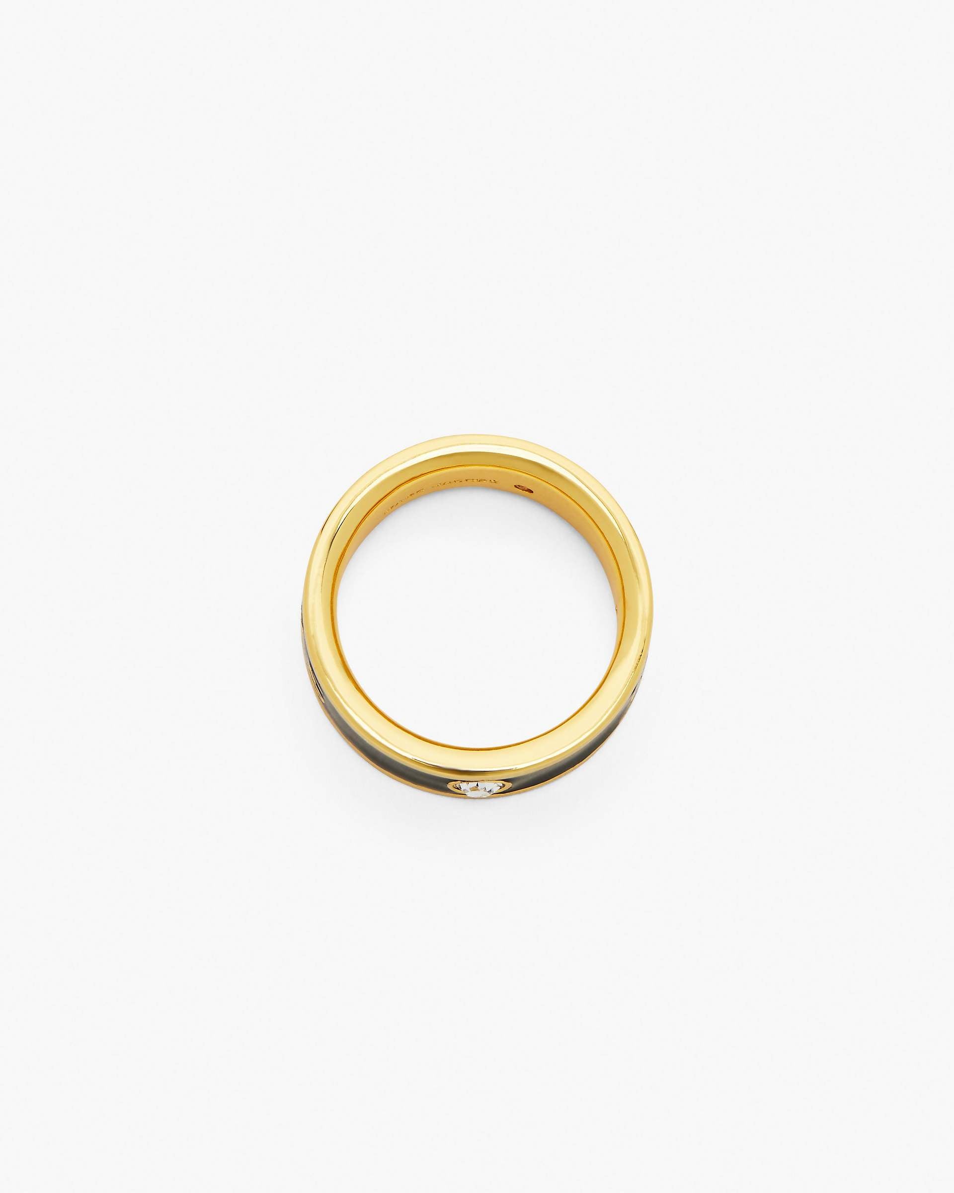 Marc Jacobs Marc Jacobs The Marc Jacobs Enamel Ring Gold/Black Gold/black