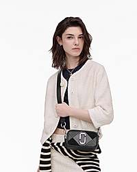 Marc Jacobs The Suede Patchwork Snapshot Black Multi
