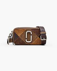 Marc Jacobs The Suede Patchwork Snapshot Brown Multi