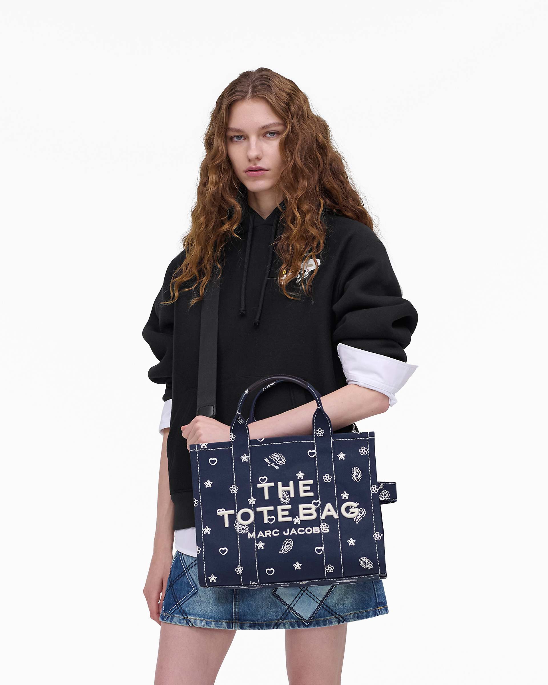 Marc Jacobs Marc Jacobs The Bandana Canvas Medium Tote Bag Navy Multi Navy Multi