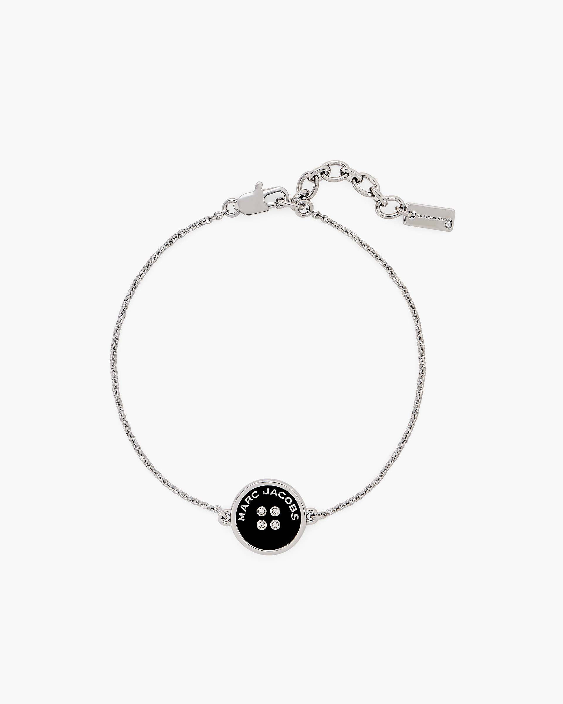 Marc Jacobs Marc Jacobs The Button Chain Bracelet Silver/Black Silver/black