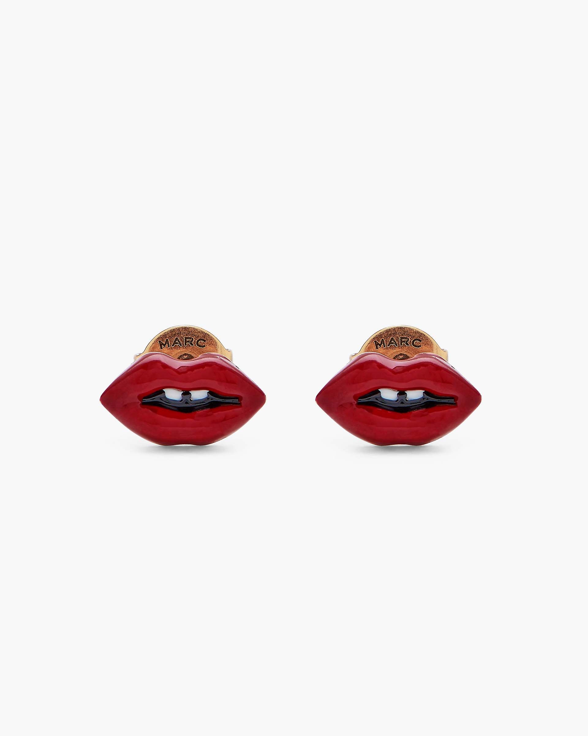 Marc Jacobs Marc Jacobs The Lips Stud Earrings Gold/Red Gold/red