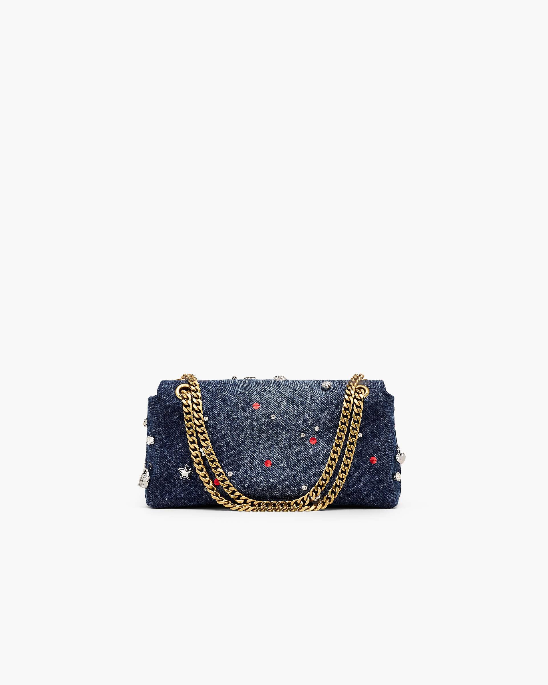 Marc Jacobs Marc Jacobs The Trinket Charm Denim Dual Chain Mini Bag Medium Wash Multi Medium Wash Multi