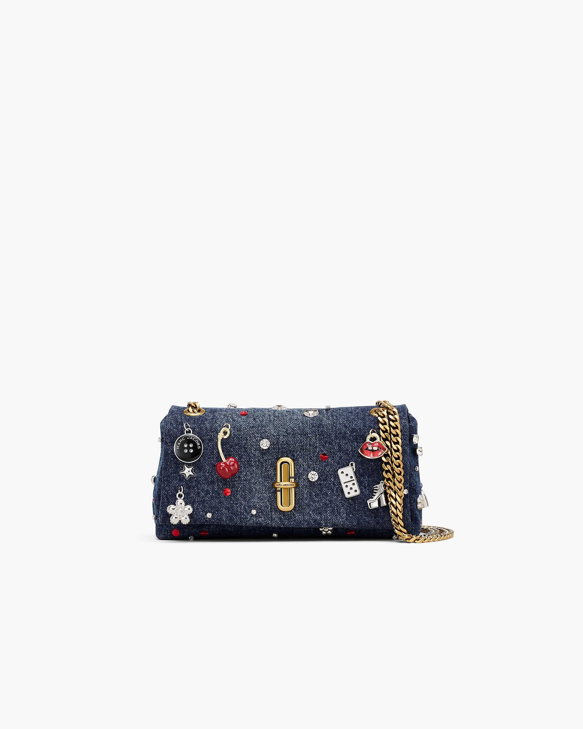 Marc Jacobs Marc Jacobs The Trinket Charm Denim Dual Chain Mini Bag Medium Wash Multi Medium Wash Multi