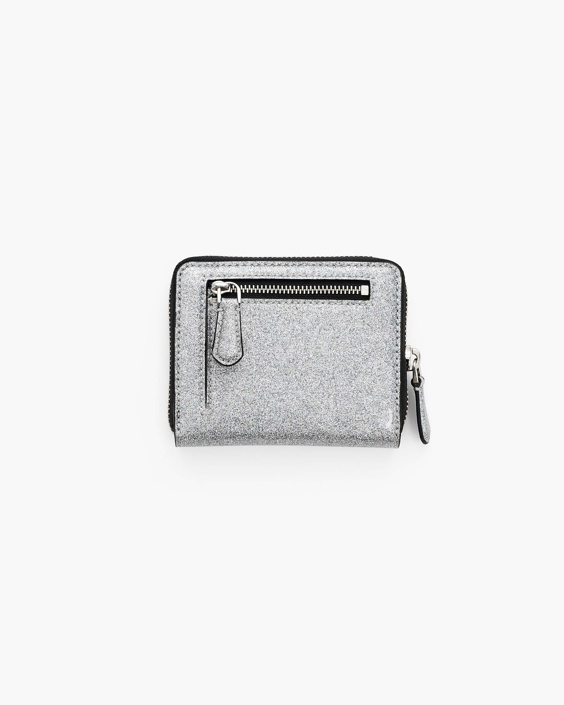 Marc Jacobs Marc Jacobs The Coated Glitter Everyday Slim Compact Wallet Silver Silver