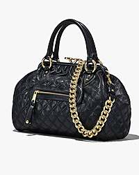 Marc Jacobs Re-edition Quilted Leather Stam Bag Black