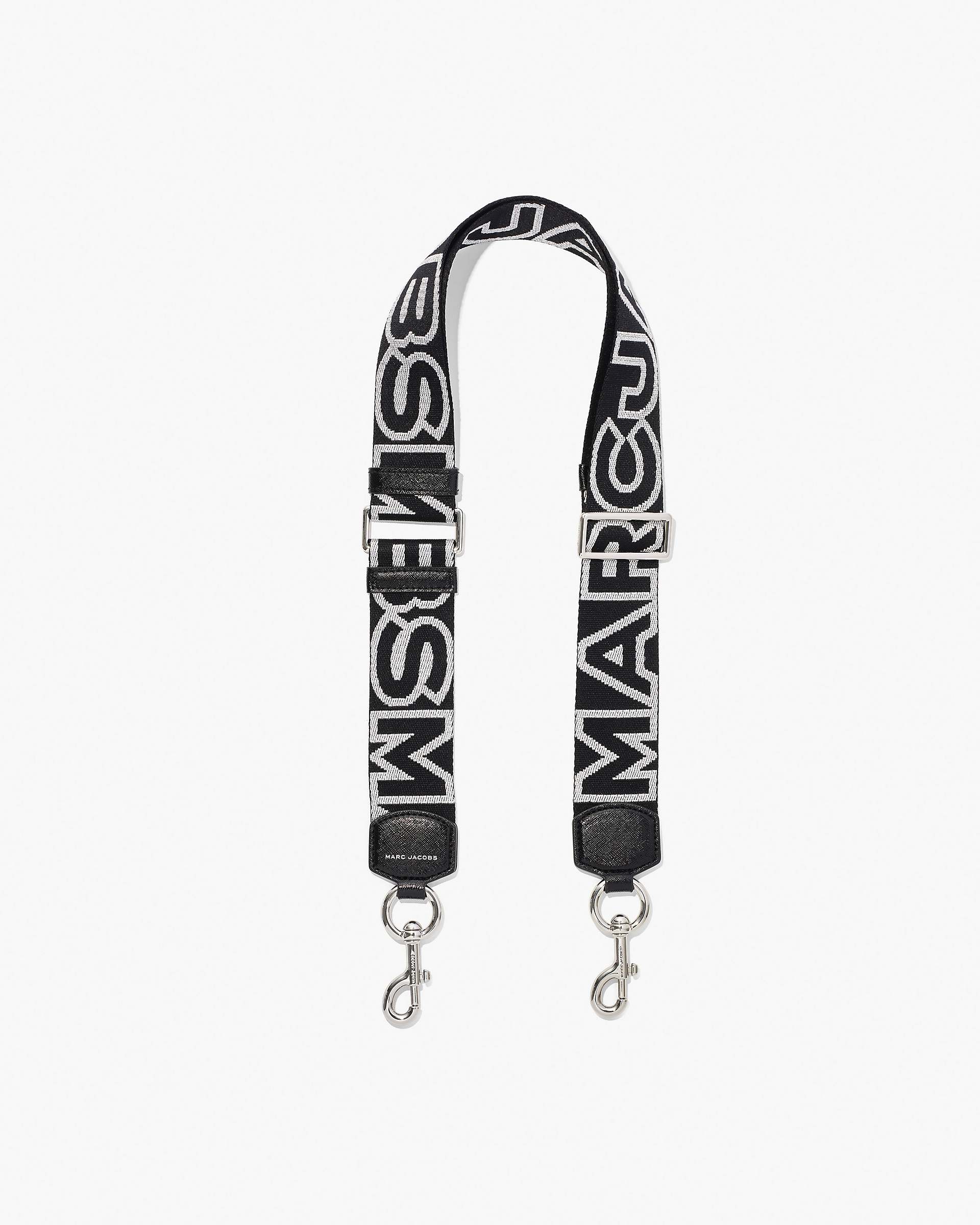 Marc Jacobs Marc Jacobs The Outline Logo Webbing Strap Black/Silver Black/silver