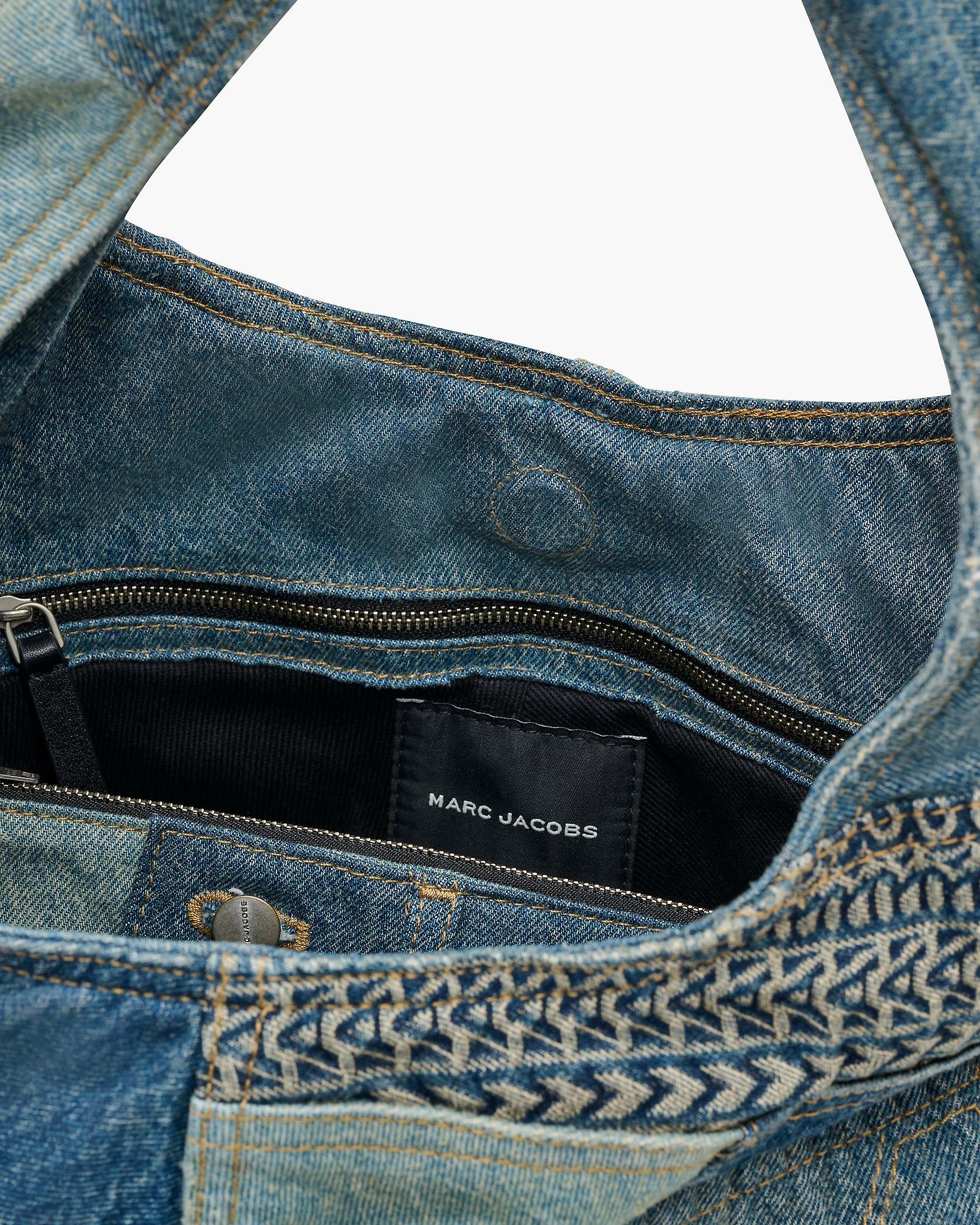 Marc Jacobs Marc Jacobs The Deconstructed Denim Sack Bag Indigo Multi Indigo Multi