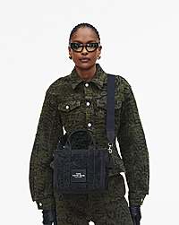 Marc Jacobs The Crystal Canvas Small Tote Bag Black Crystal