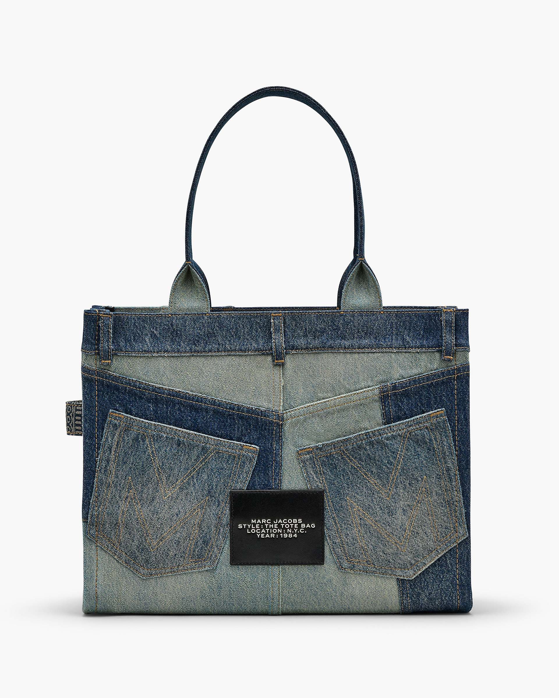 Marc Jacobs Marc Jacobs The Deconstructed Denim Large Tote Bag Indigo Multi Indigo Multi