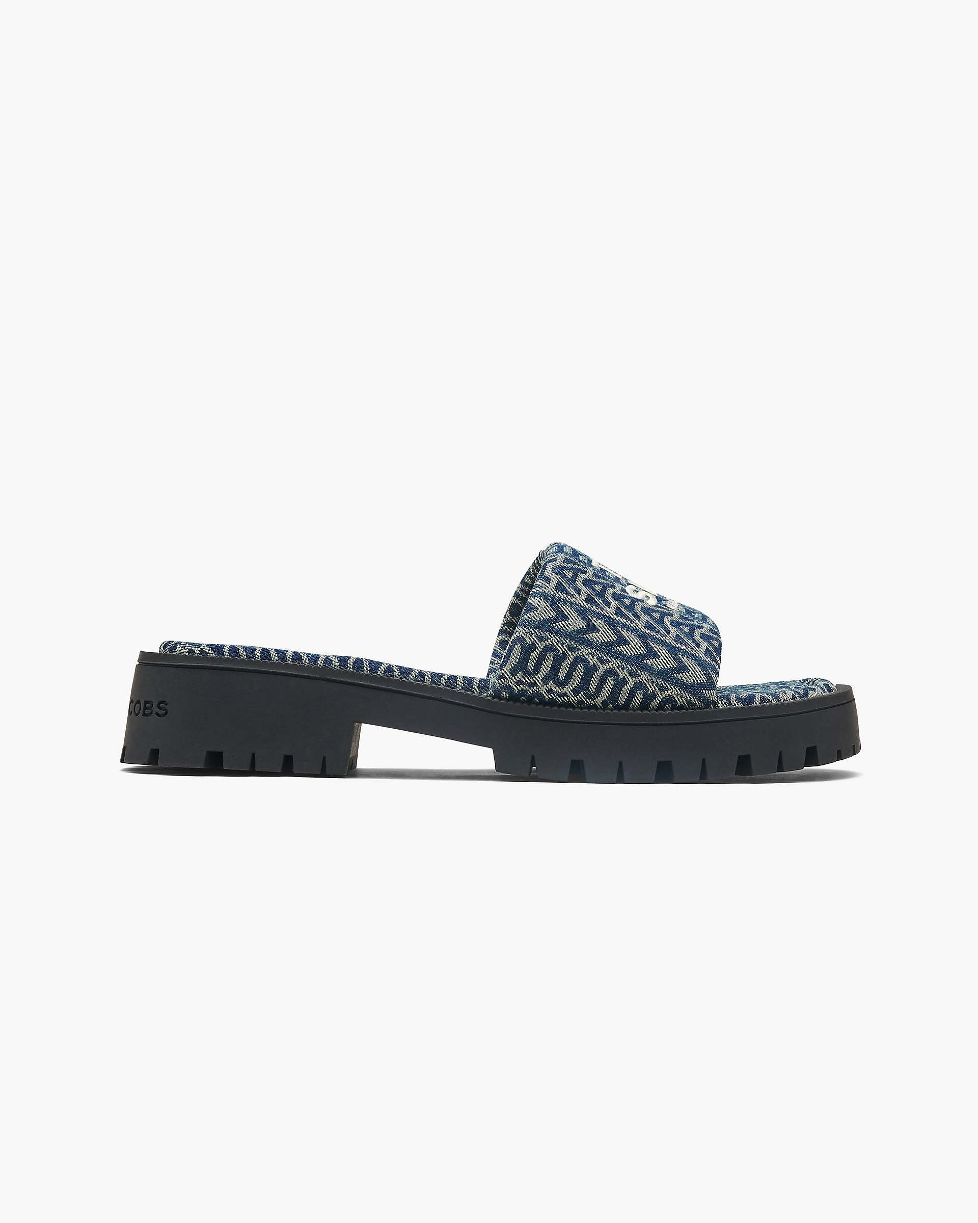 Marc Jacobs Marc Jacobs The Denim Monogram Lug Sole Slide Sun Faded Denim Sun Faded Denim