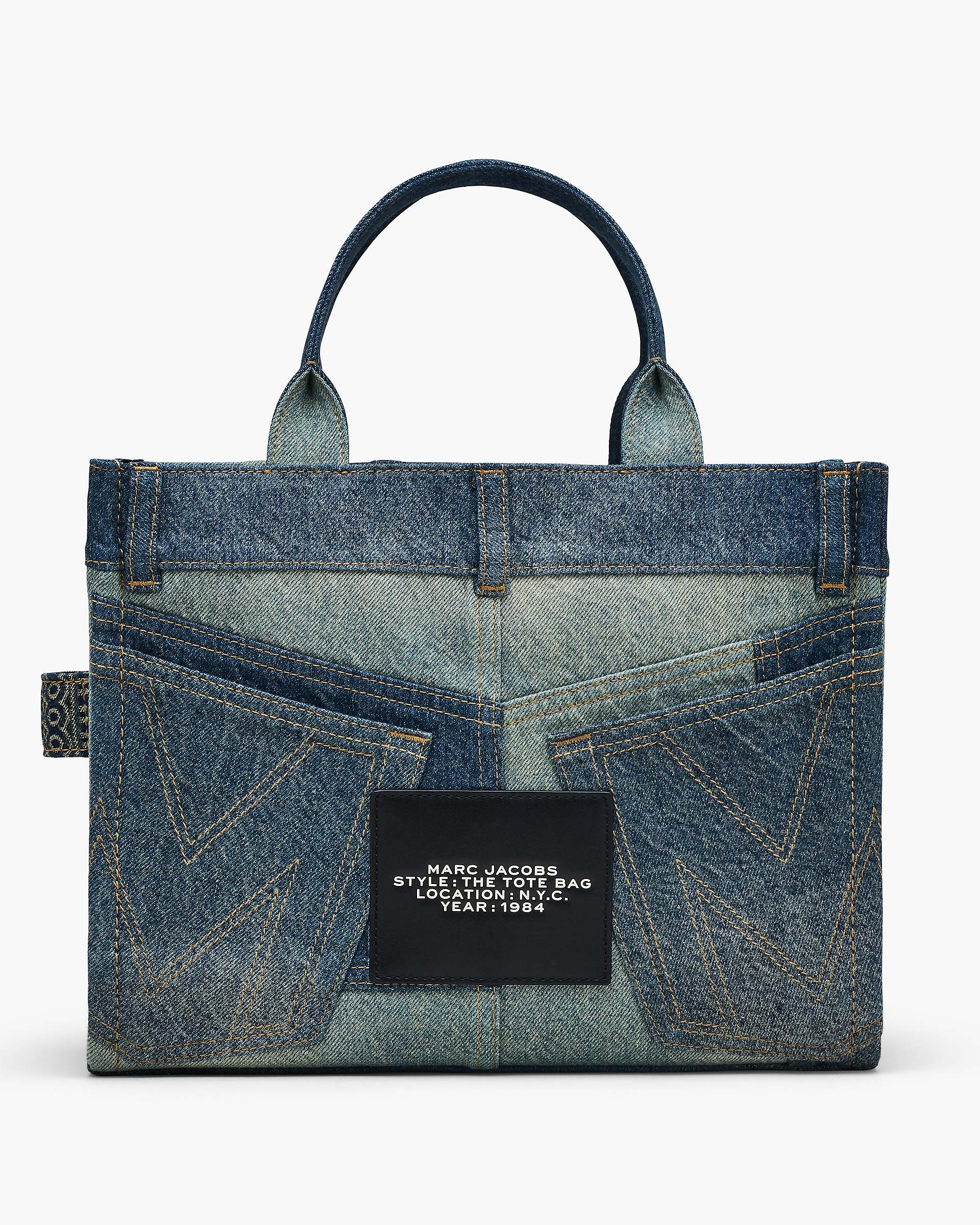 Marc Jacobs Marc Jacobs The Deconstructed Denim Medium Tote Bag Indigo Multi Indigo Multi