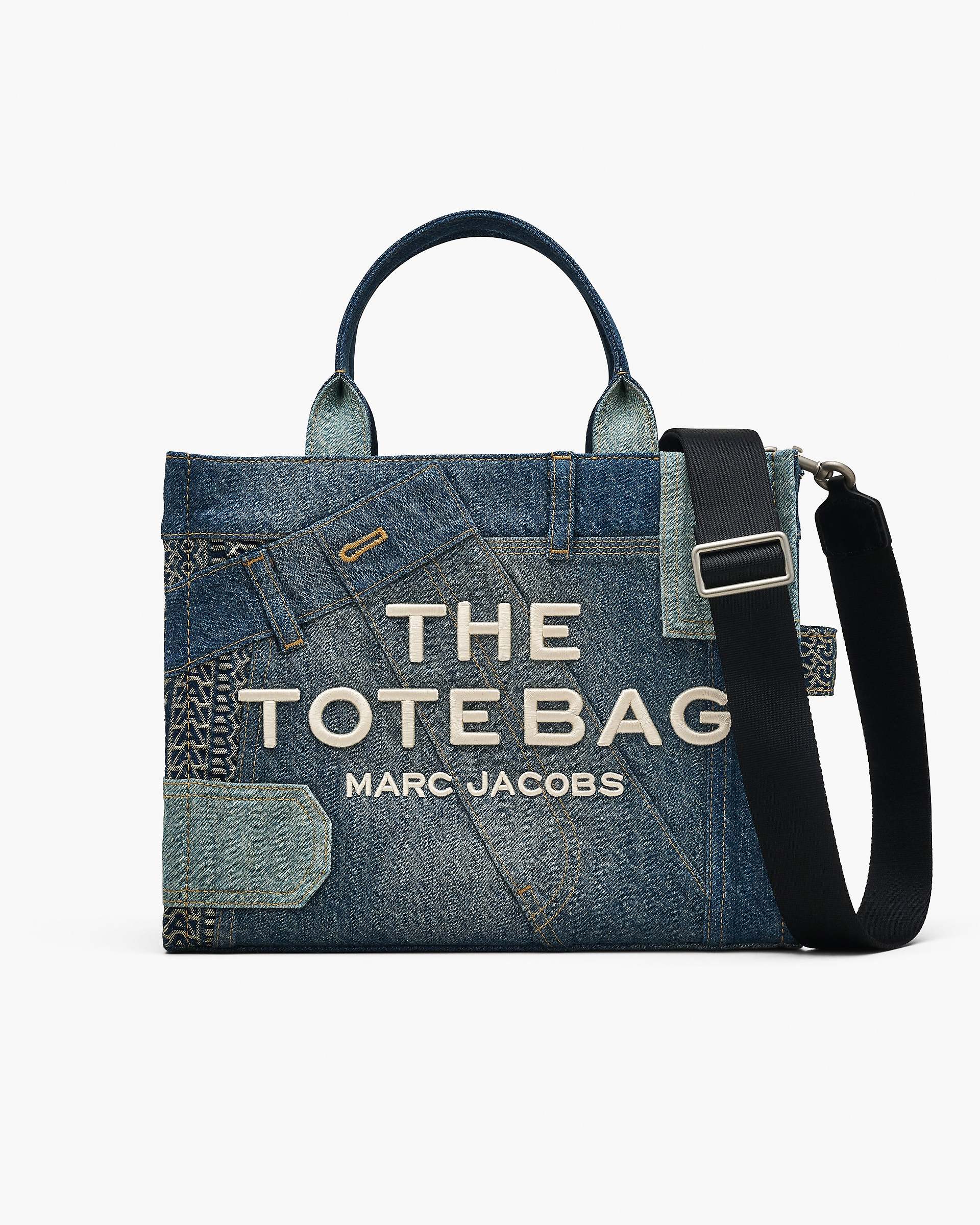 Marc Jacobs Marc Jacobs The Deconstructed Denim Medium Tote Bag Indigo Multi Indigo Multi